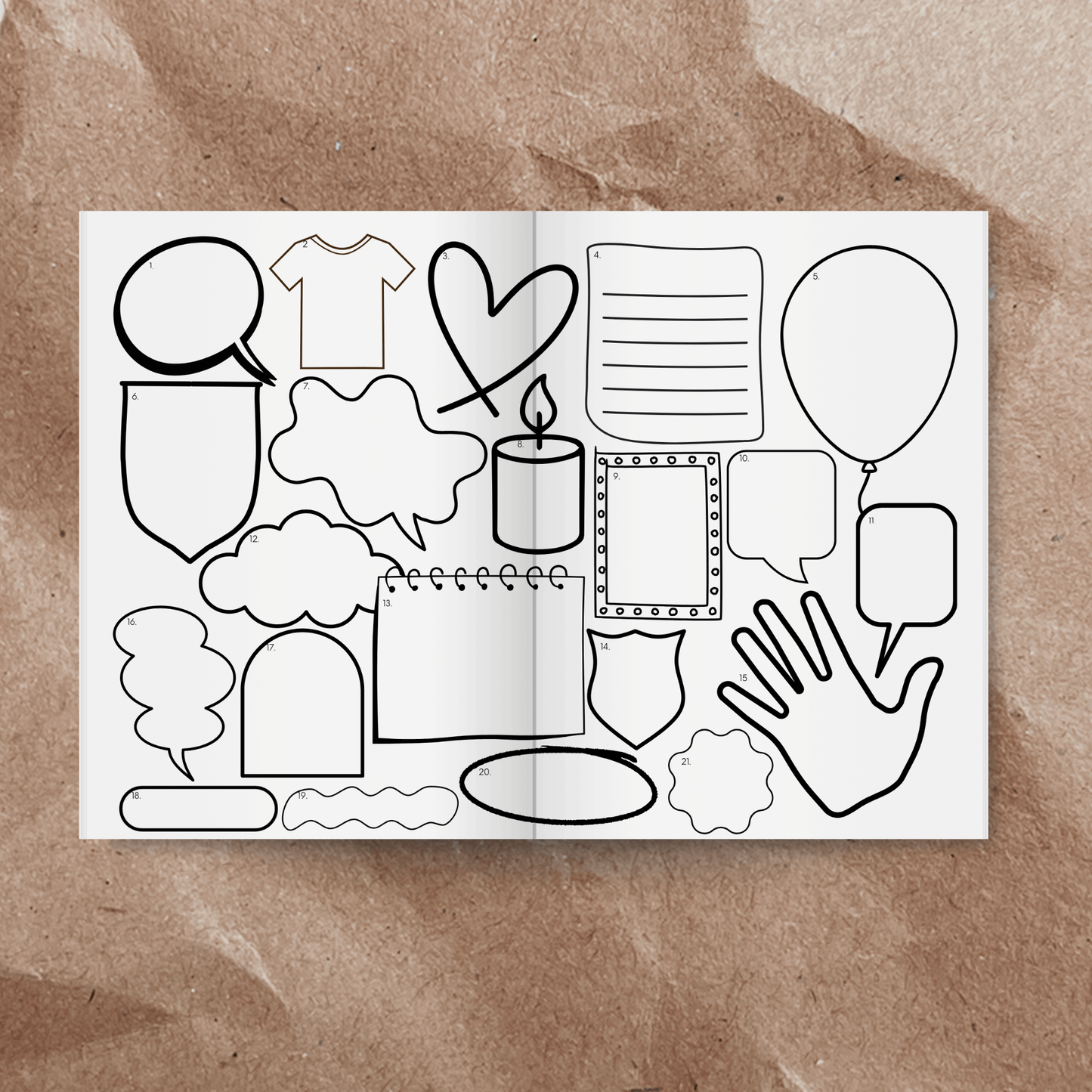 21 Birthday Things Folded card-A4