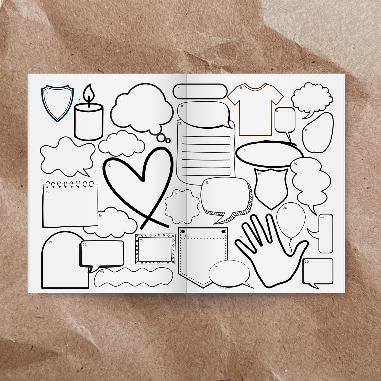 30 Birthday Things Folded card-A4