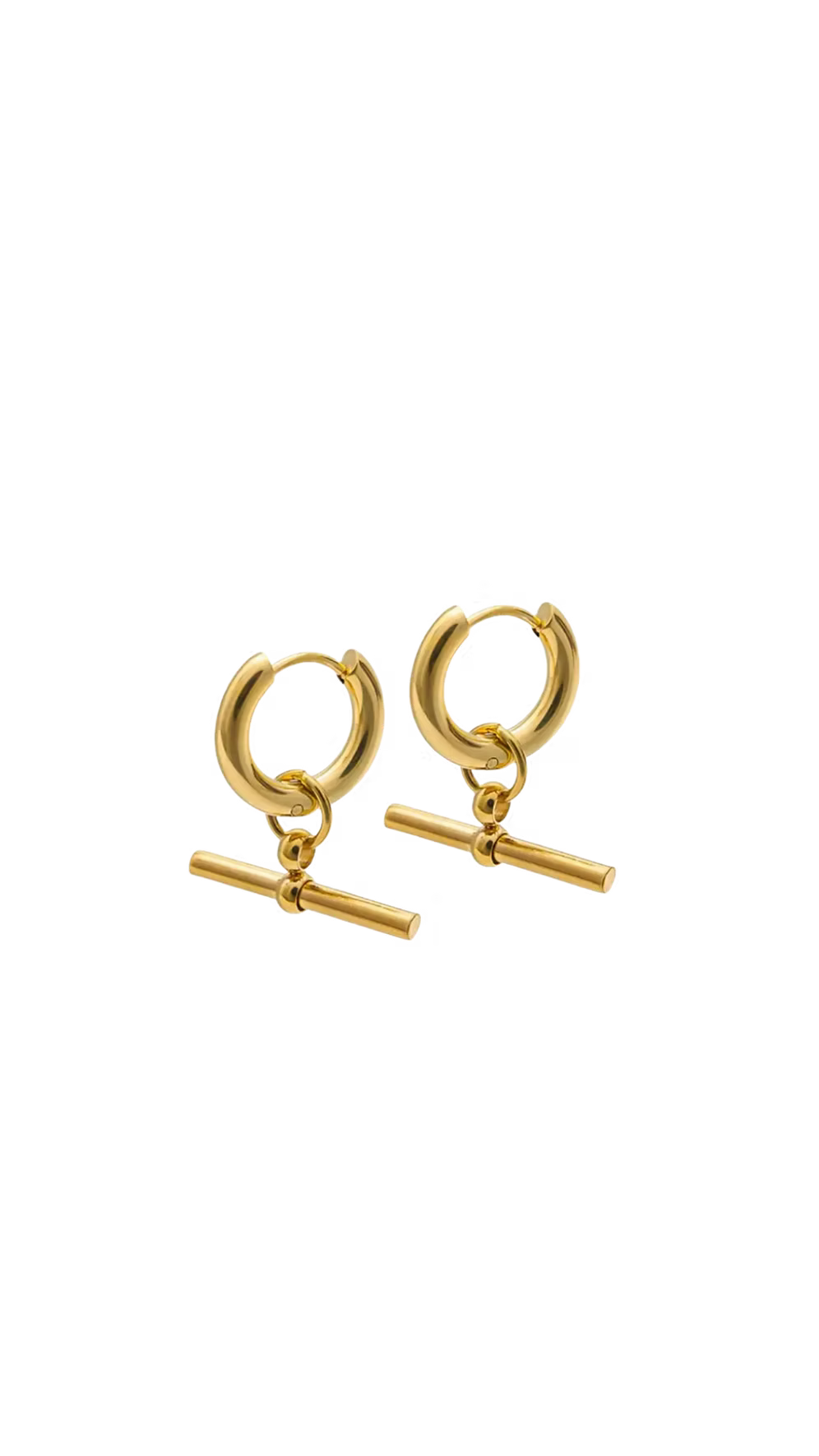 T Bar Hoop Earrings