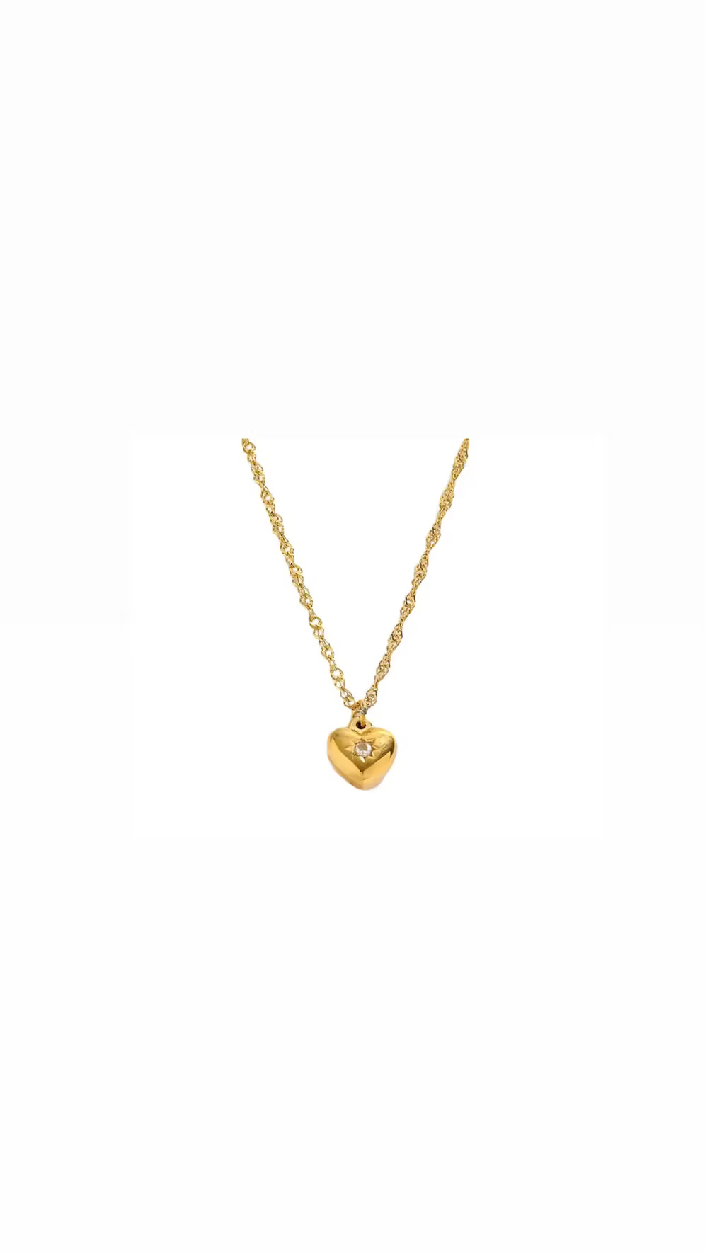 Lovers Gold Heart Necklace