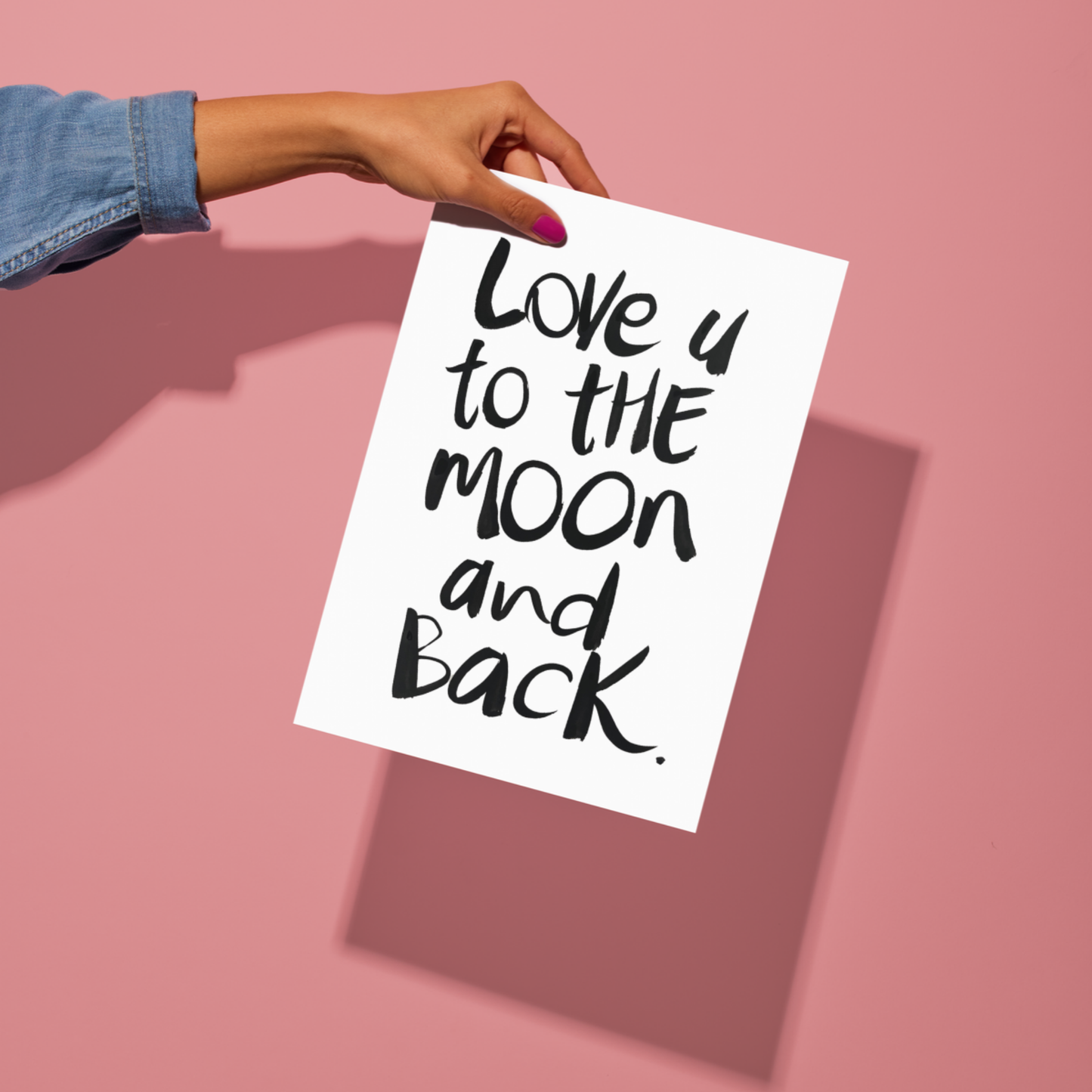 Quote A4- Love u to the moon and back.
