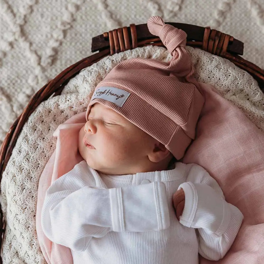Baby Beanie Organic Cotton - Rose