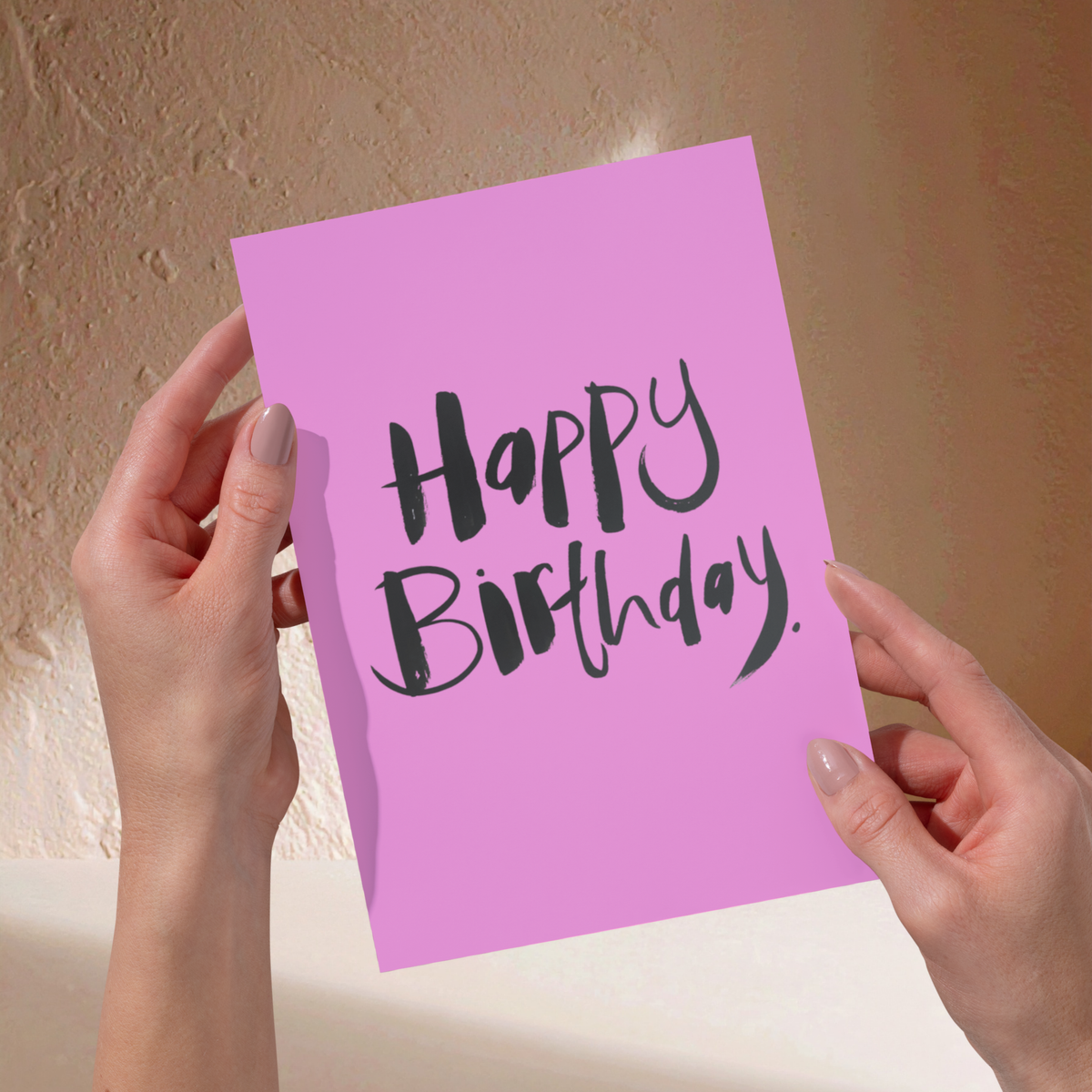 Happy Birthday Pink Card - Handkarma