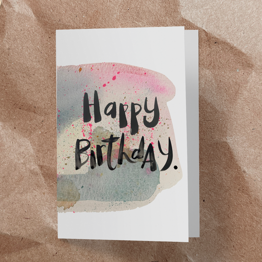 Happy Birthday - Watercolour