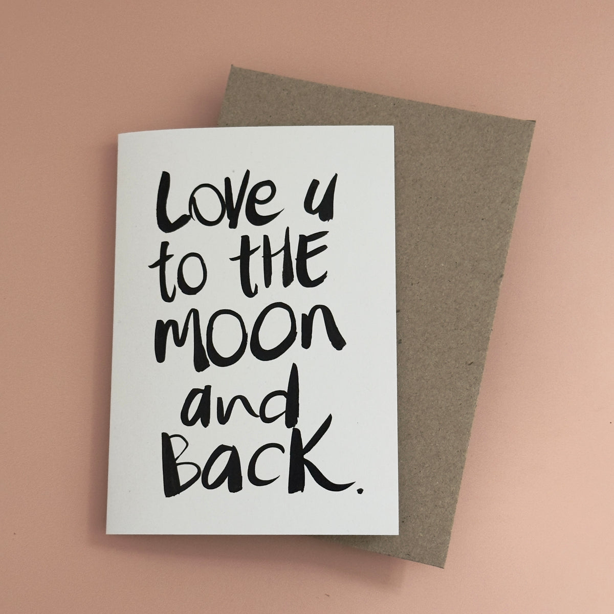Love u to the moon and back Card - Handkarma