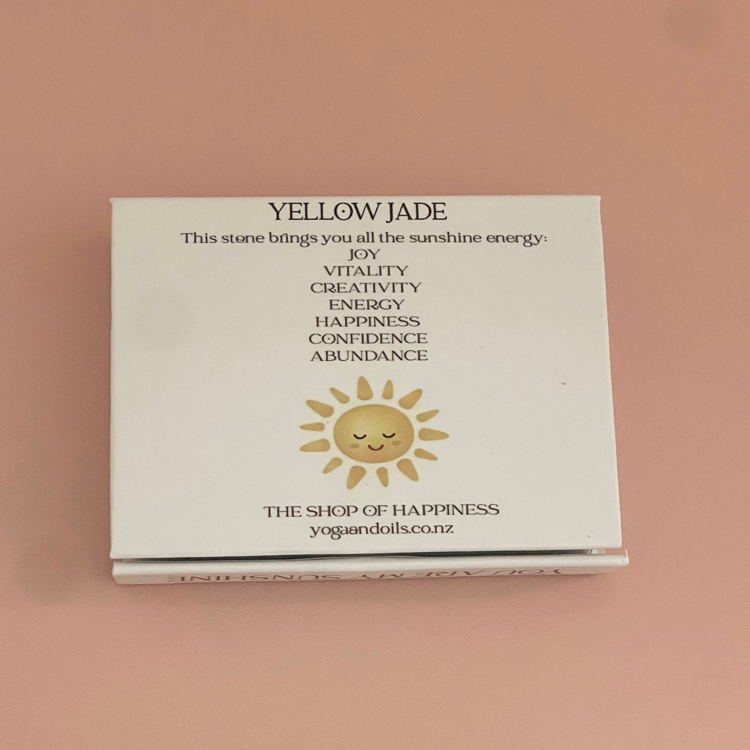 You are my sunshine - Yellow Jade Crystal Gift Box