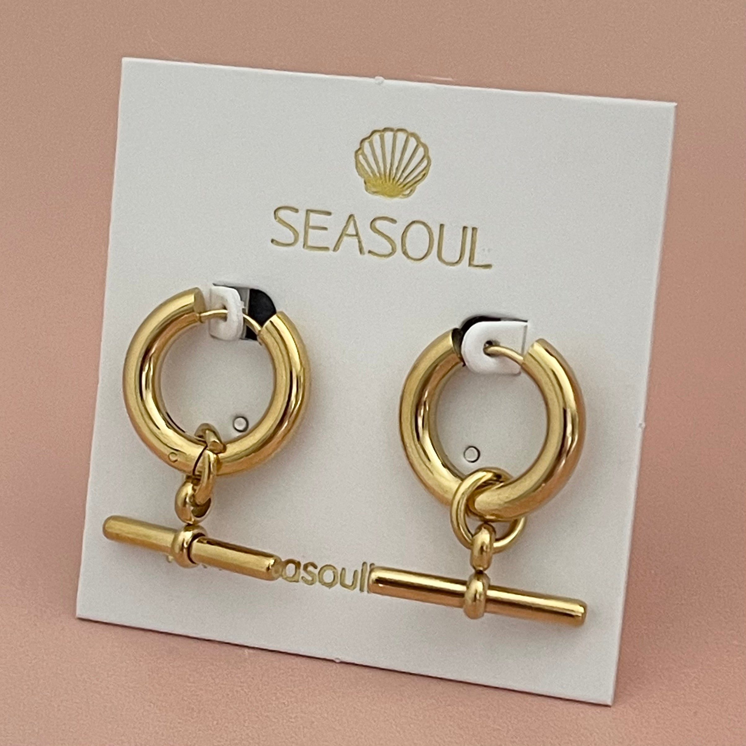 T Bar Hoop Earrings