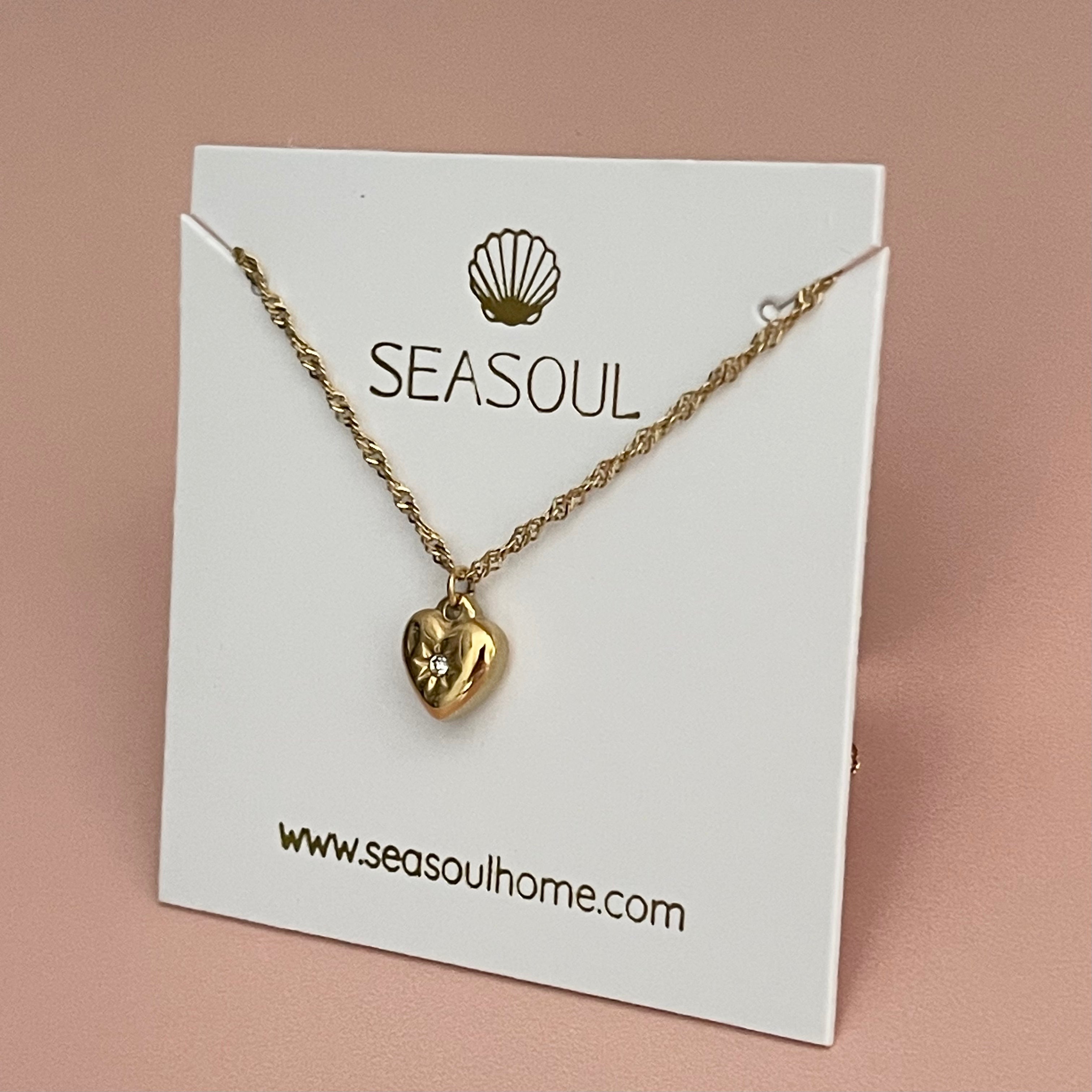 Lovers Gold Heart Necklace