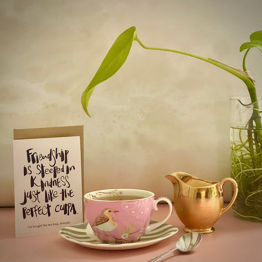 Friendship is steeped in kindness just like the perfect cuppa.