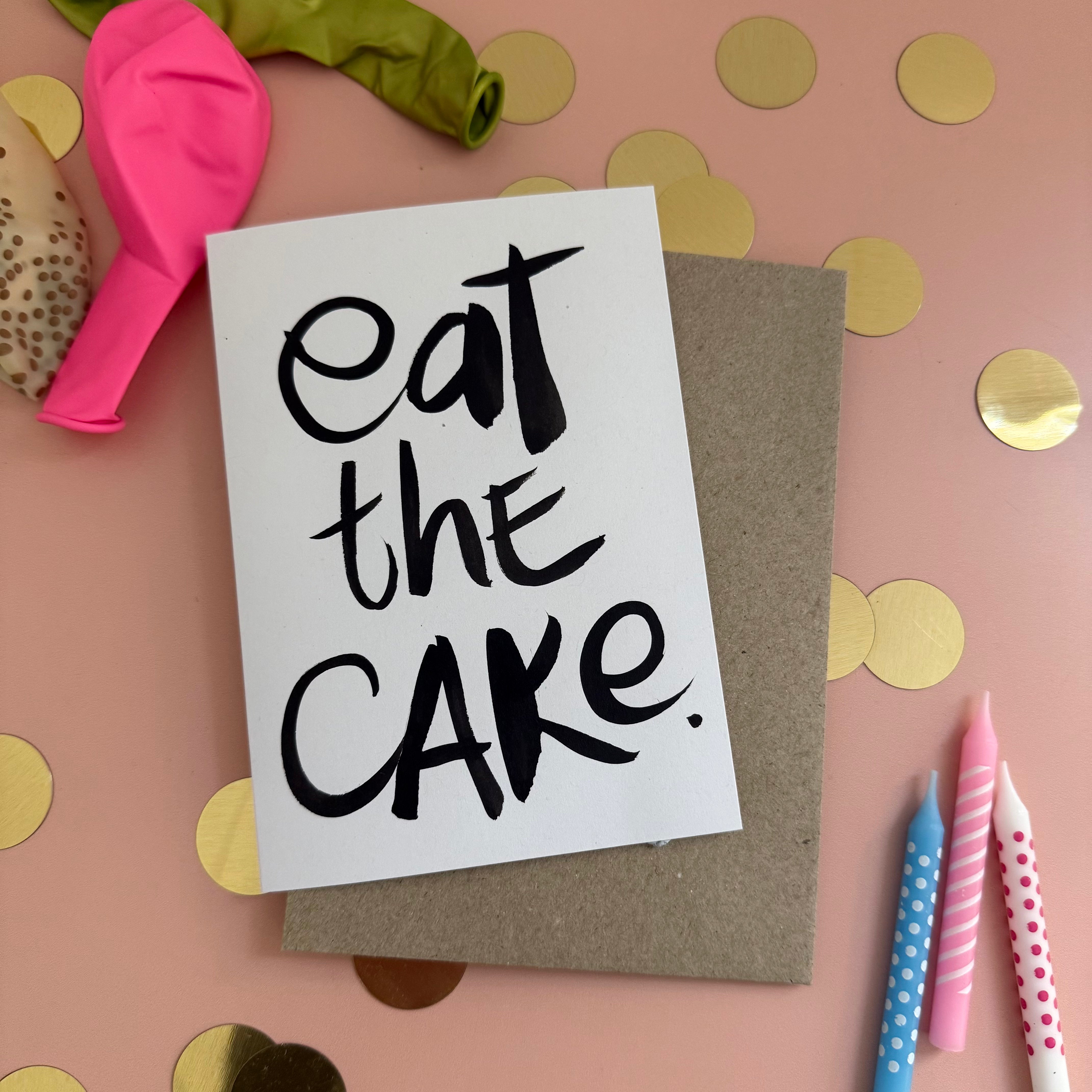 Eat the cake Card - Handkarma