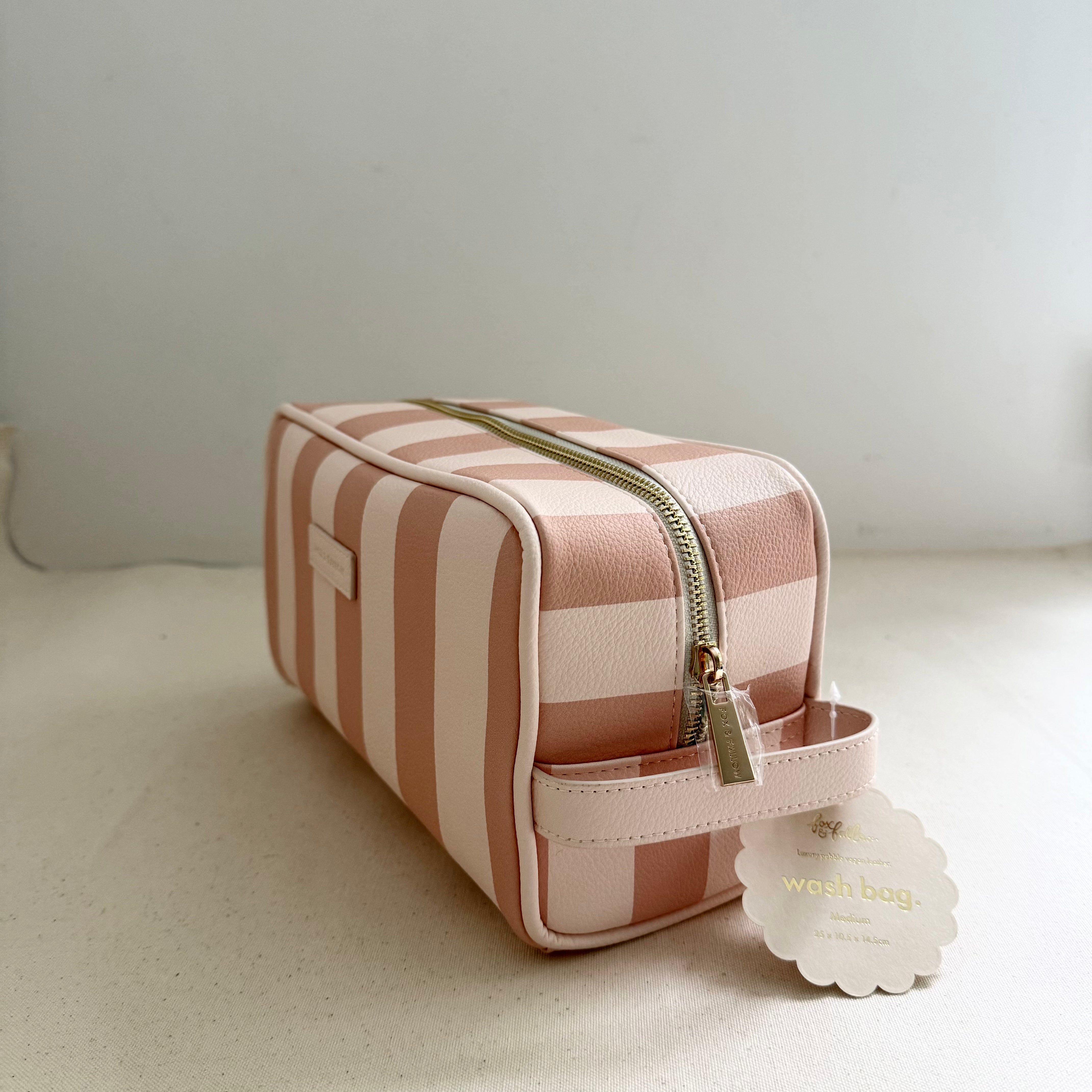 Toiletry Bag - Peach Stripe