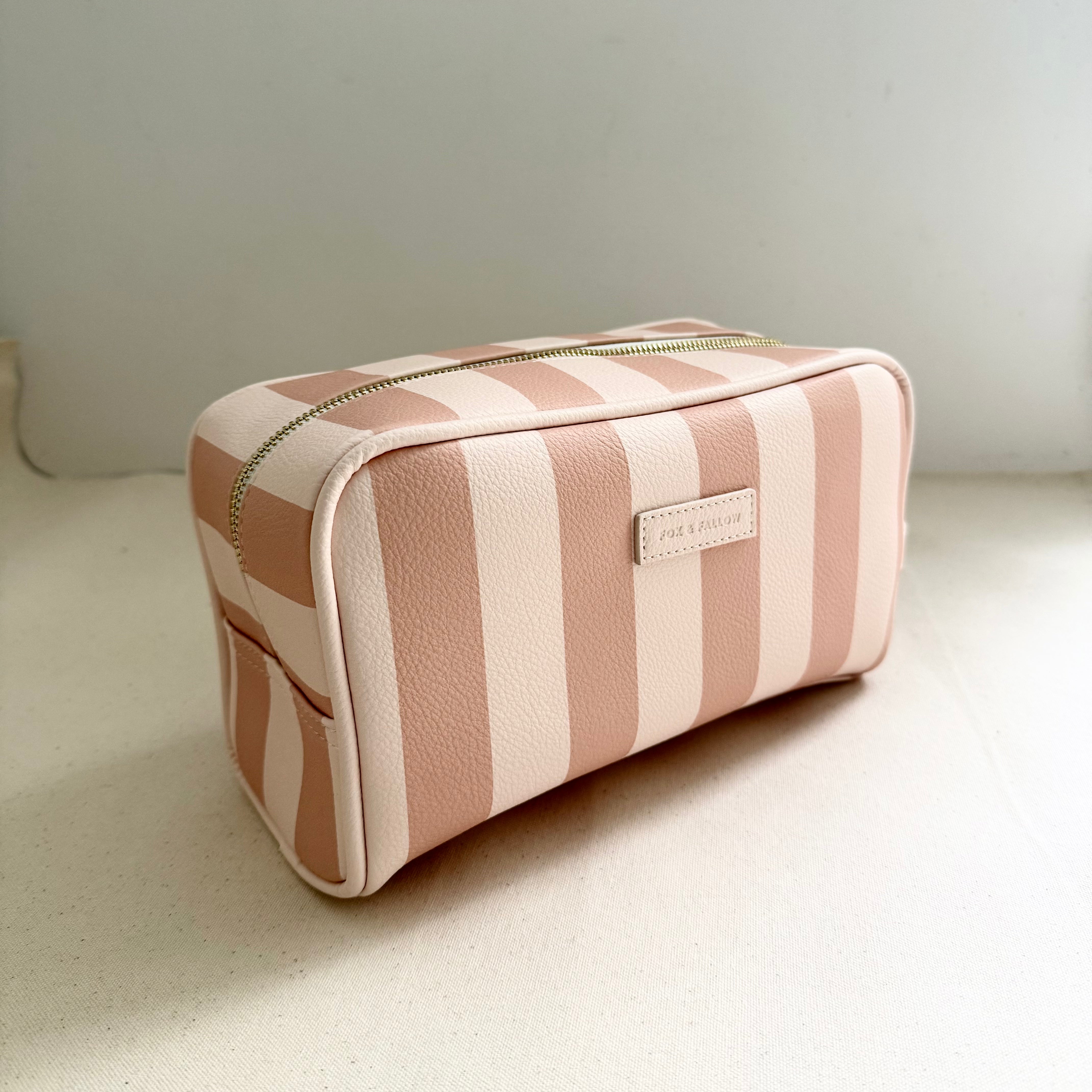 Toiletry Bag - Peach Stripe