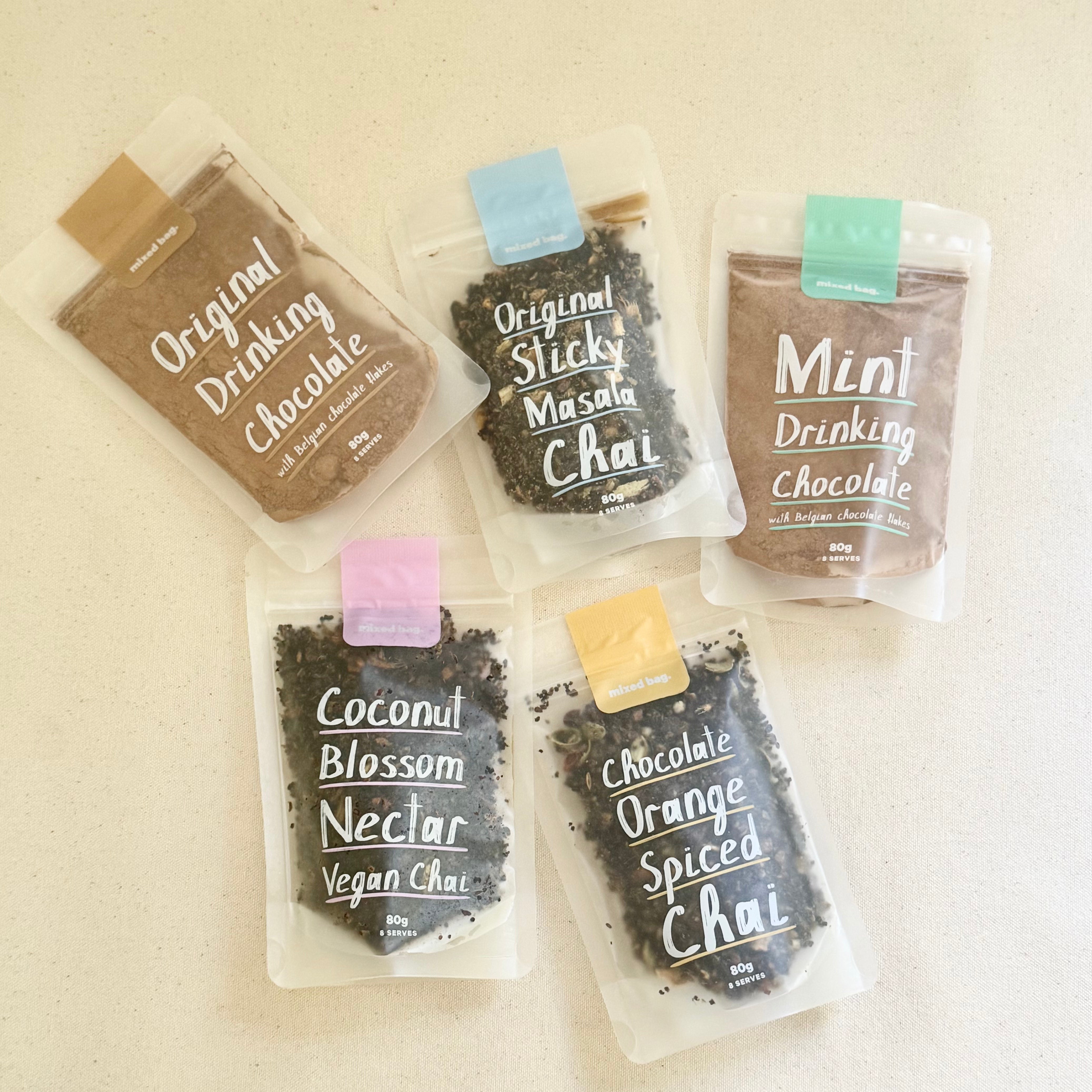 Mixed bag - Chai, Hot Chocolate Sampler Box
