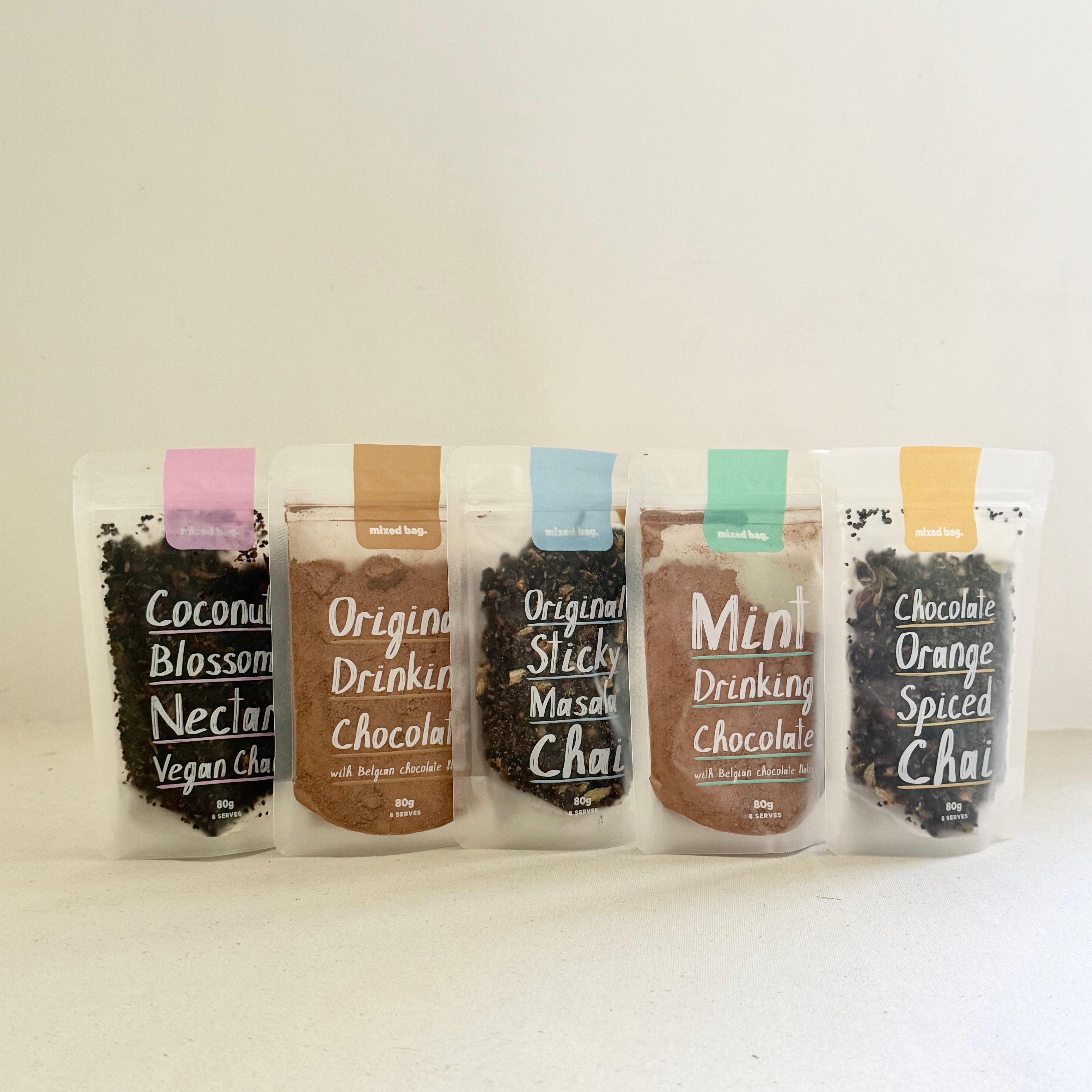 Mixed bag - Chai, Hot Chocolate Sampler Box