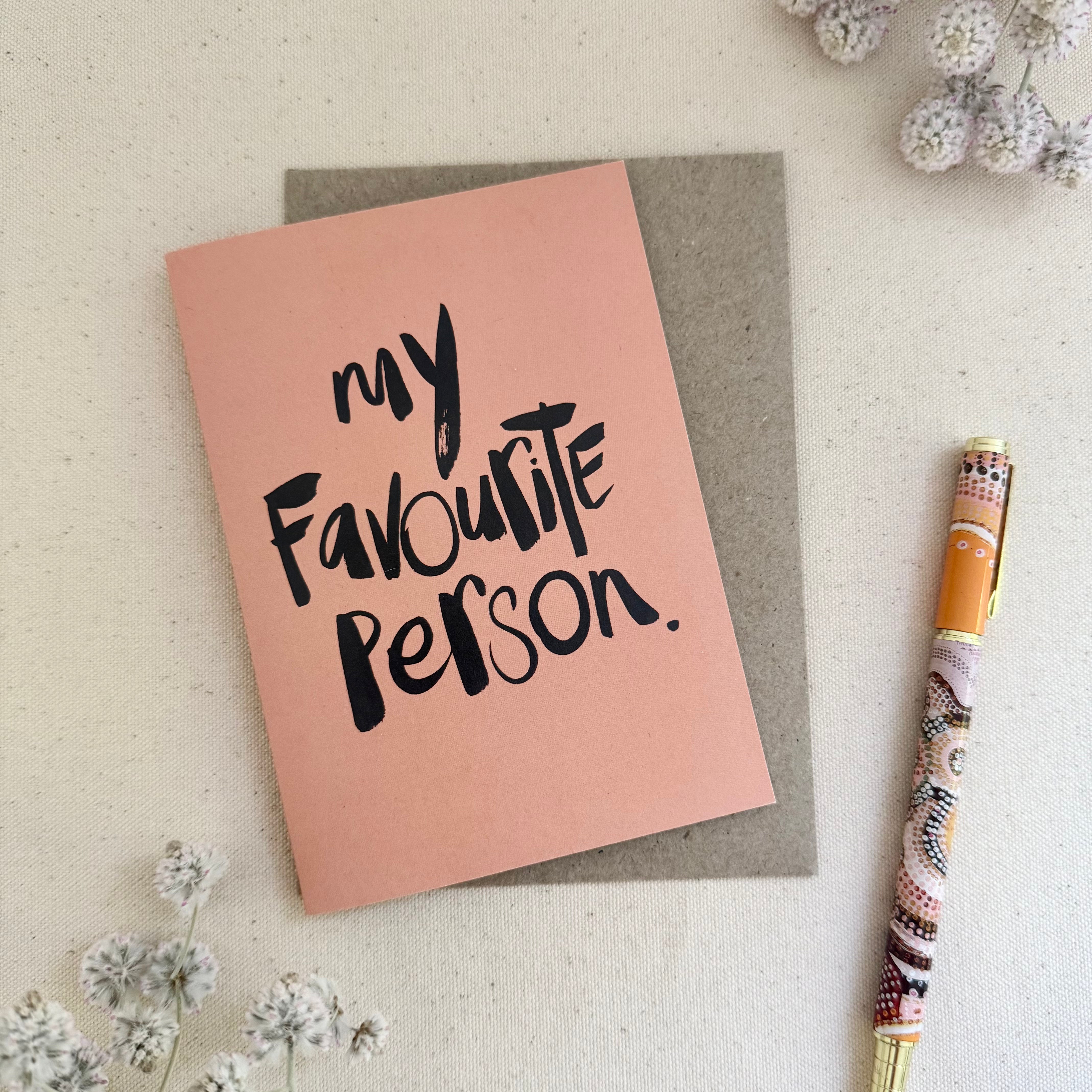 My favourite person Card PEACH - Handkarma
