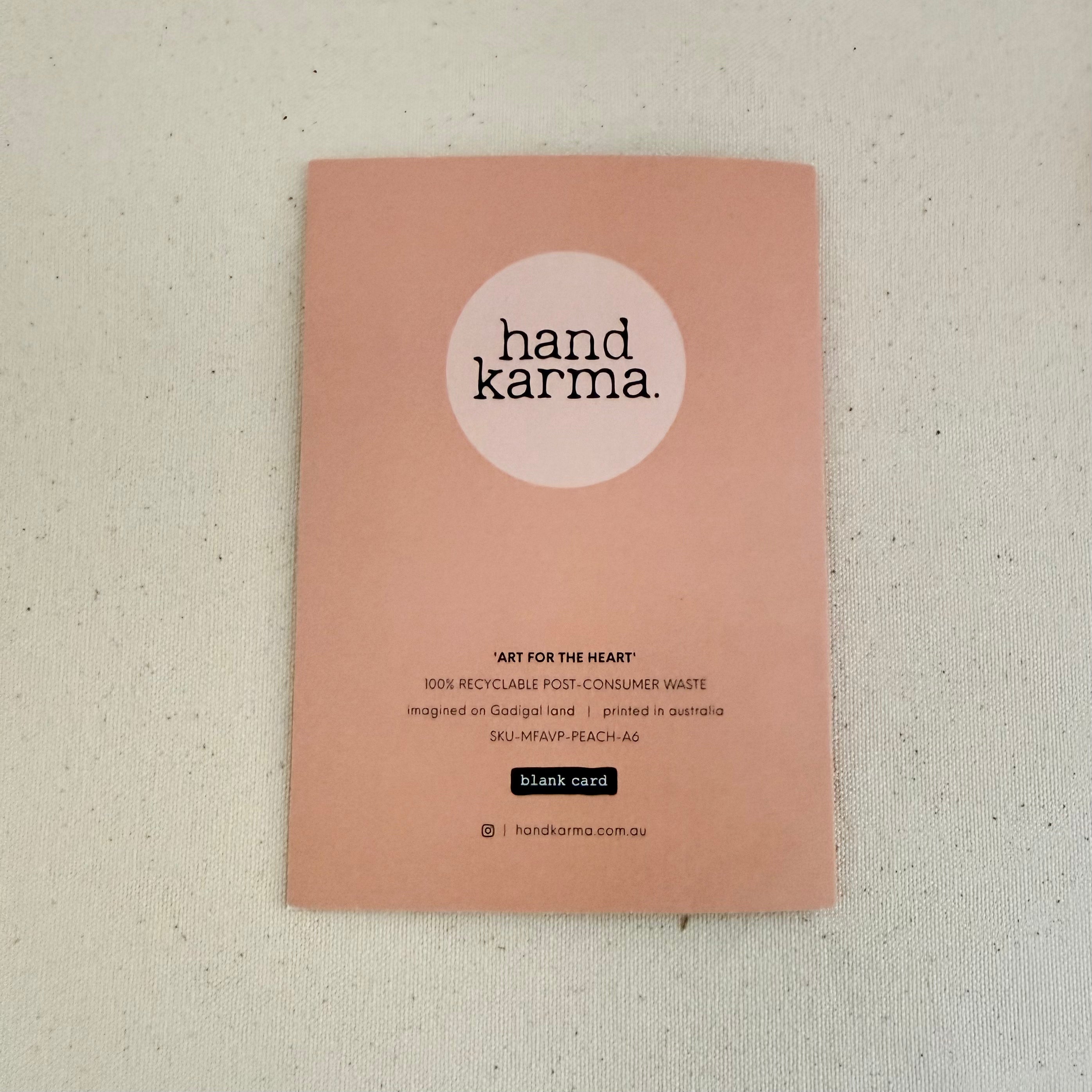 My favourite person Card PEACH - Handkarma