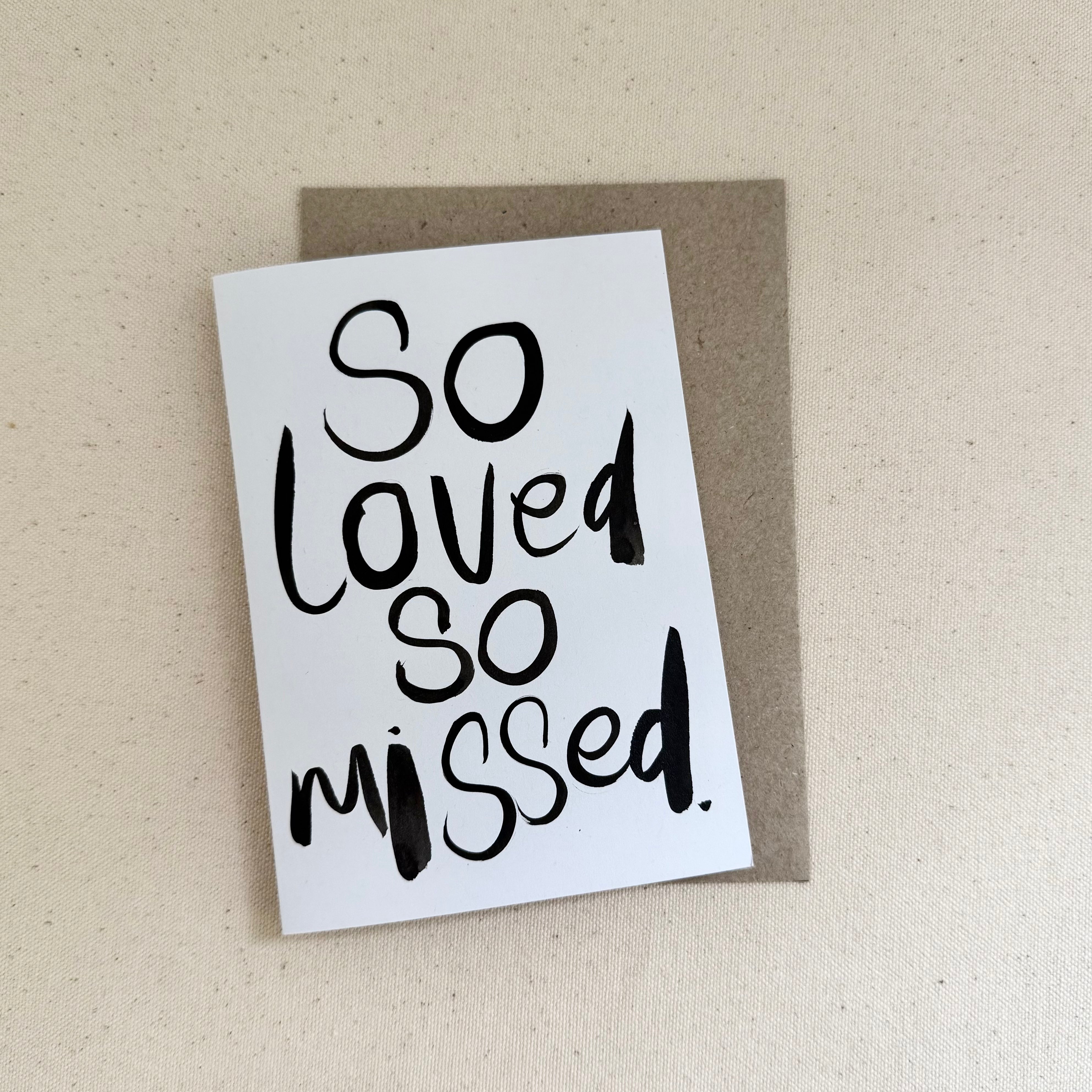 So loved so missed Card - Handkarma