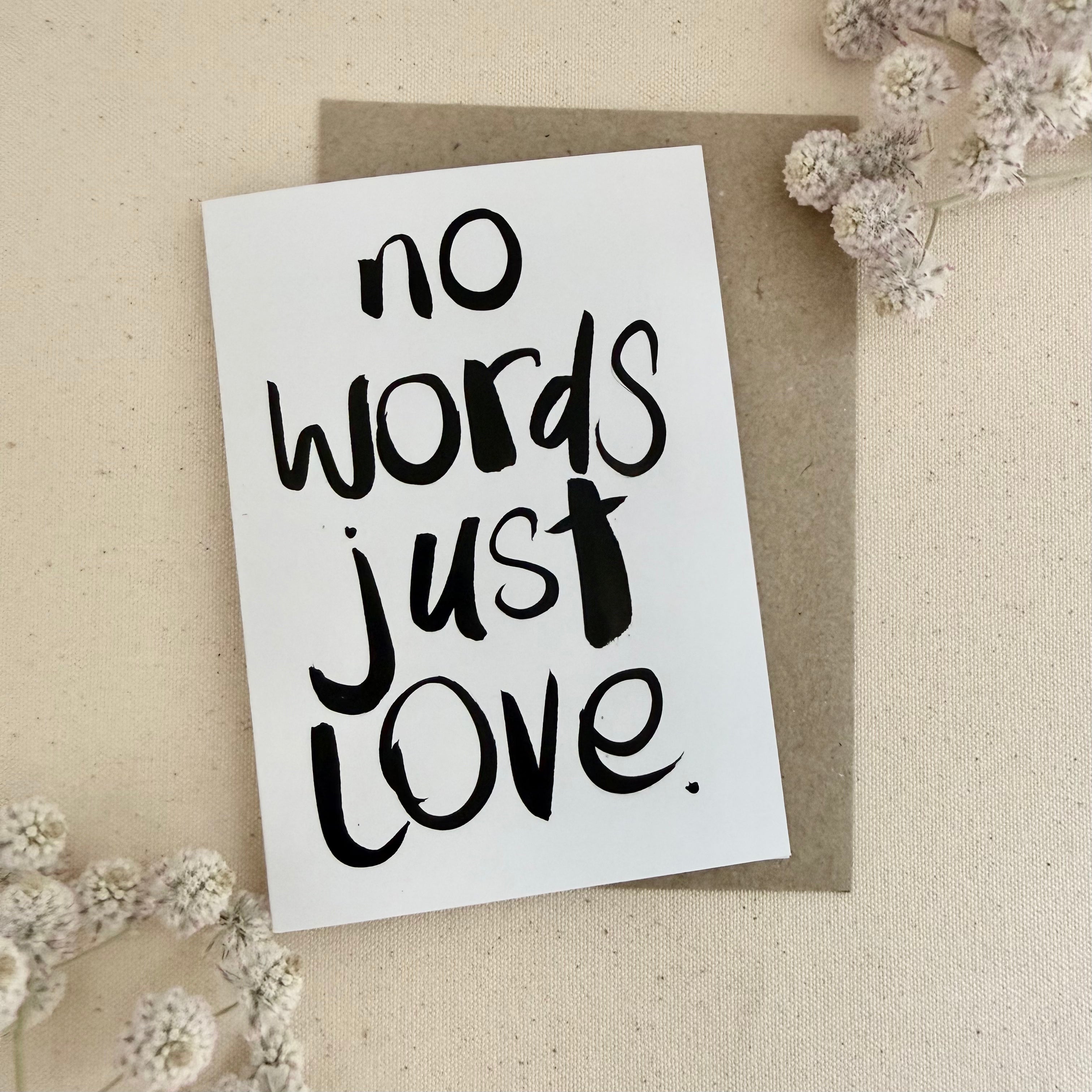 No words just Love Card - Handkarma