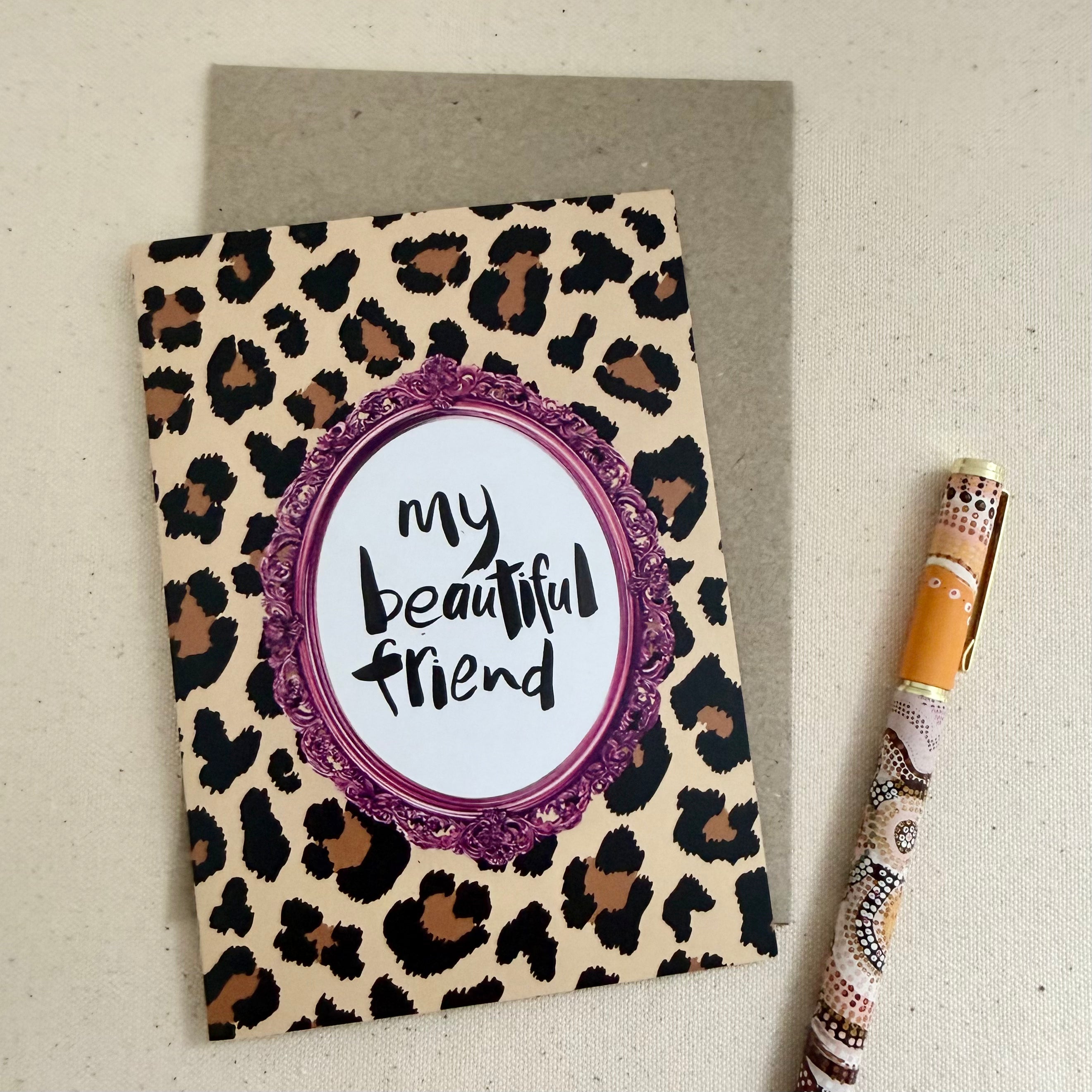 My beautiful friend Leopard Card - Handkarma