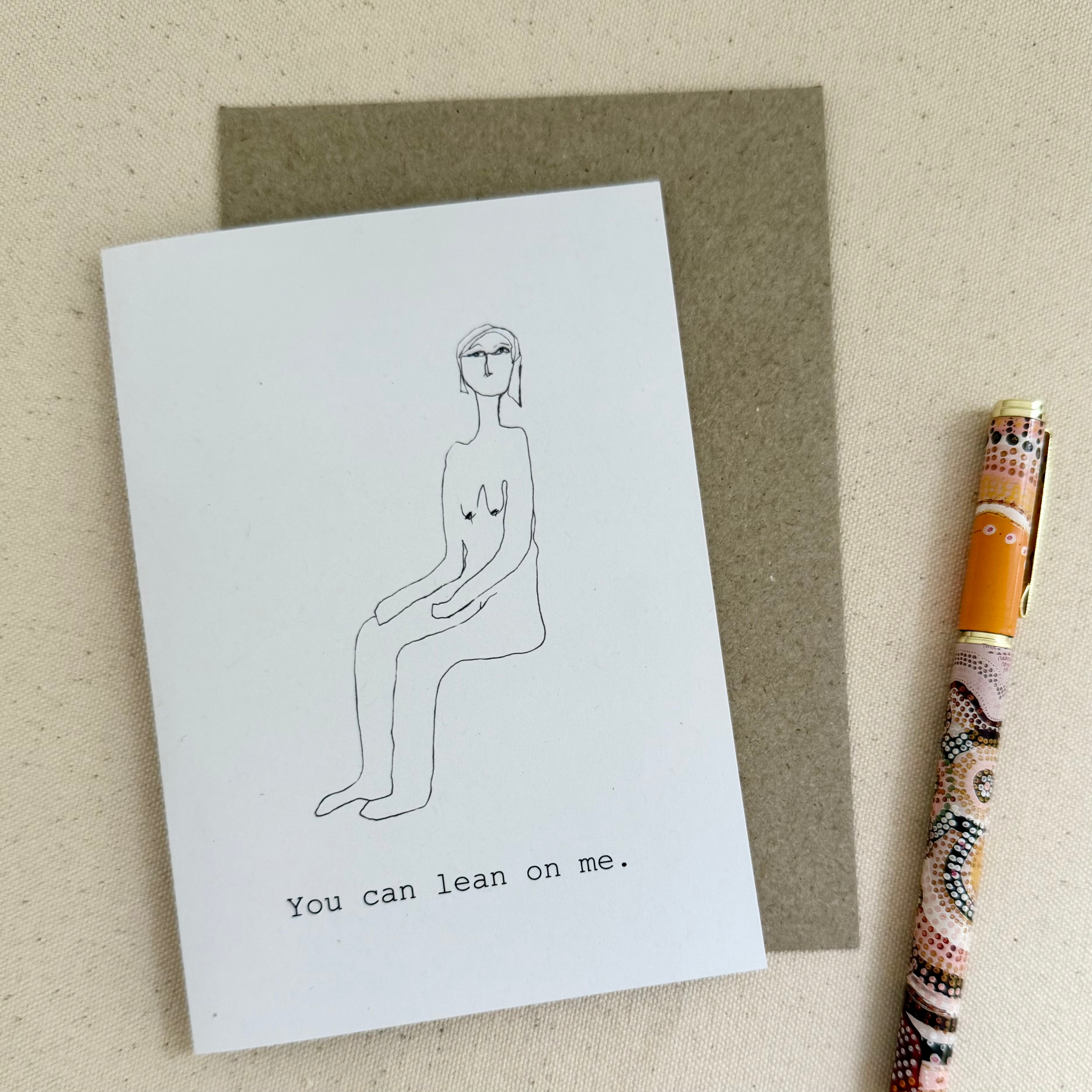 You can lean on me Card - Handkarma
