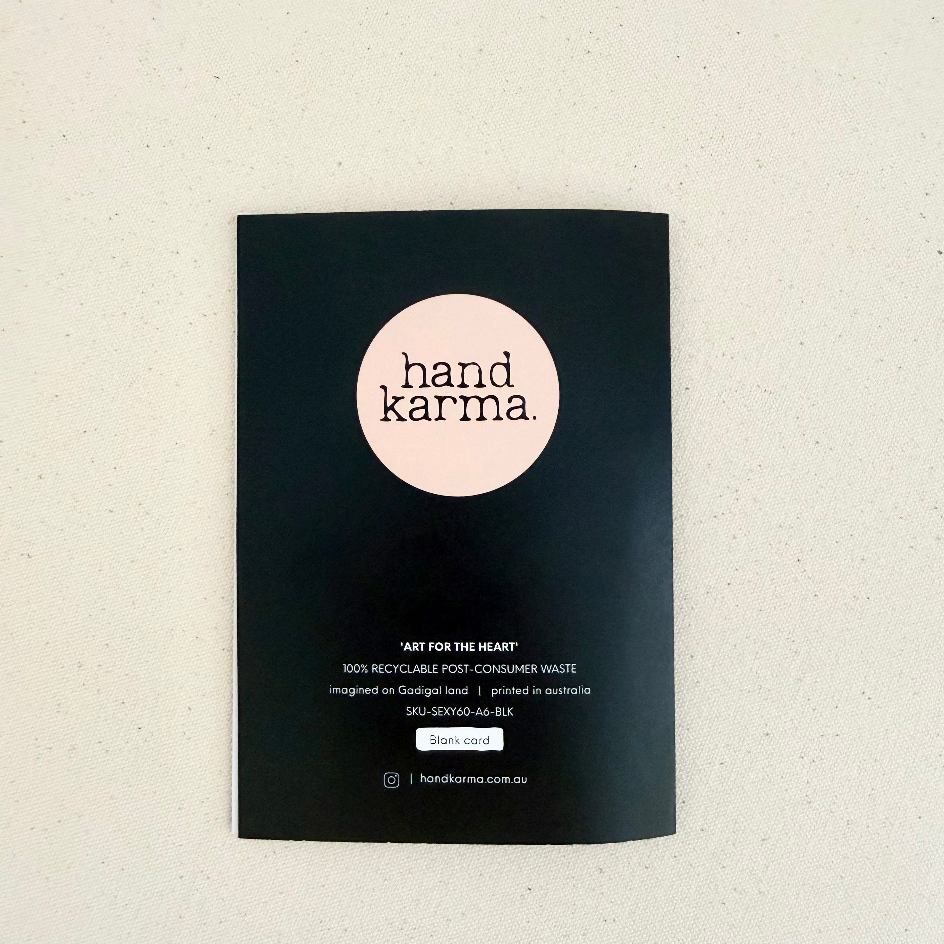 Sexy 60 Birthday Card - Handkarma