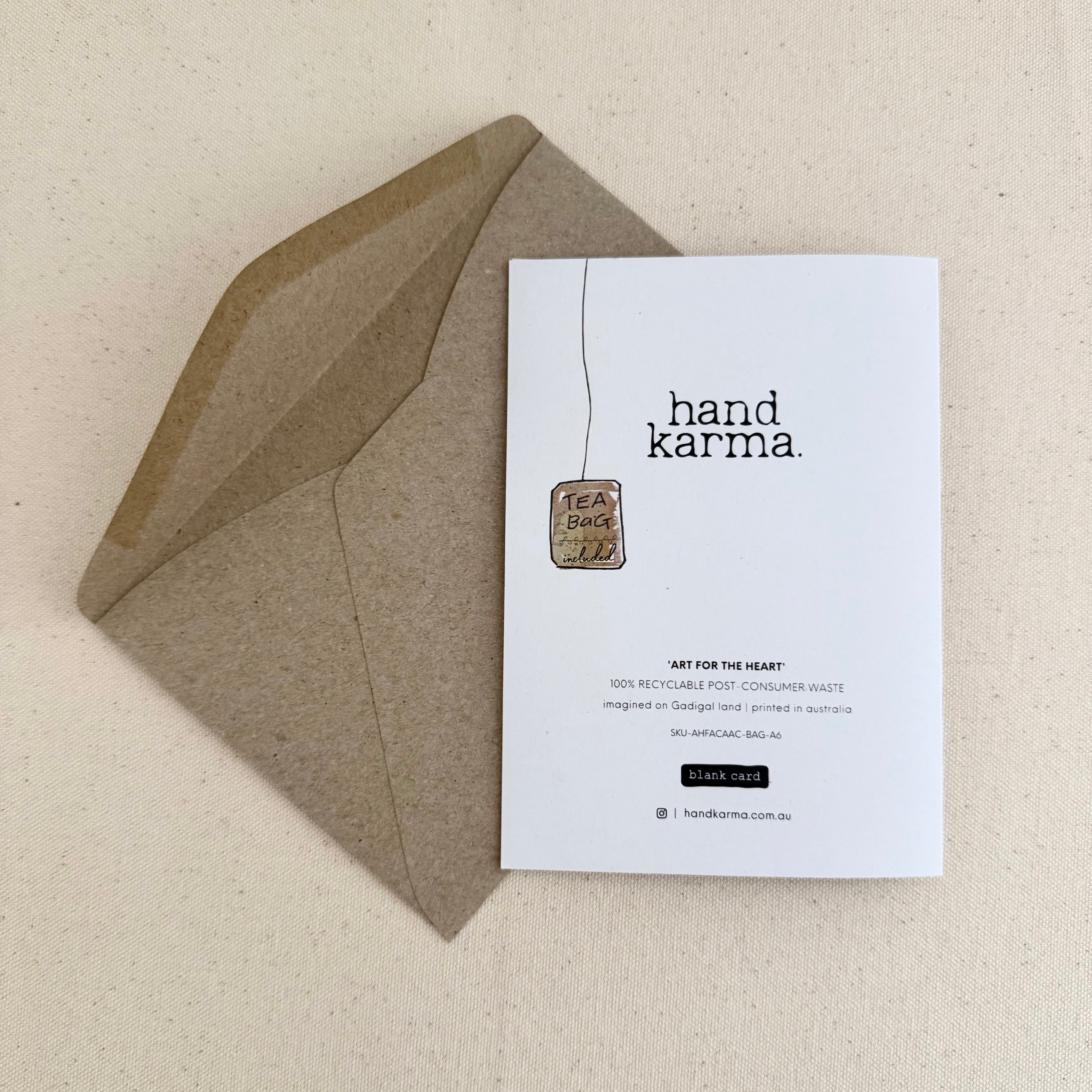A cuppa with you fixes everything Tea bag Card - Handkarma