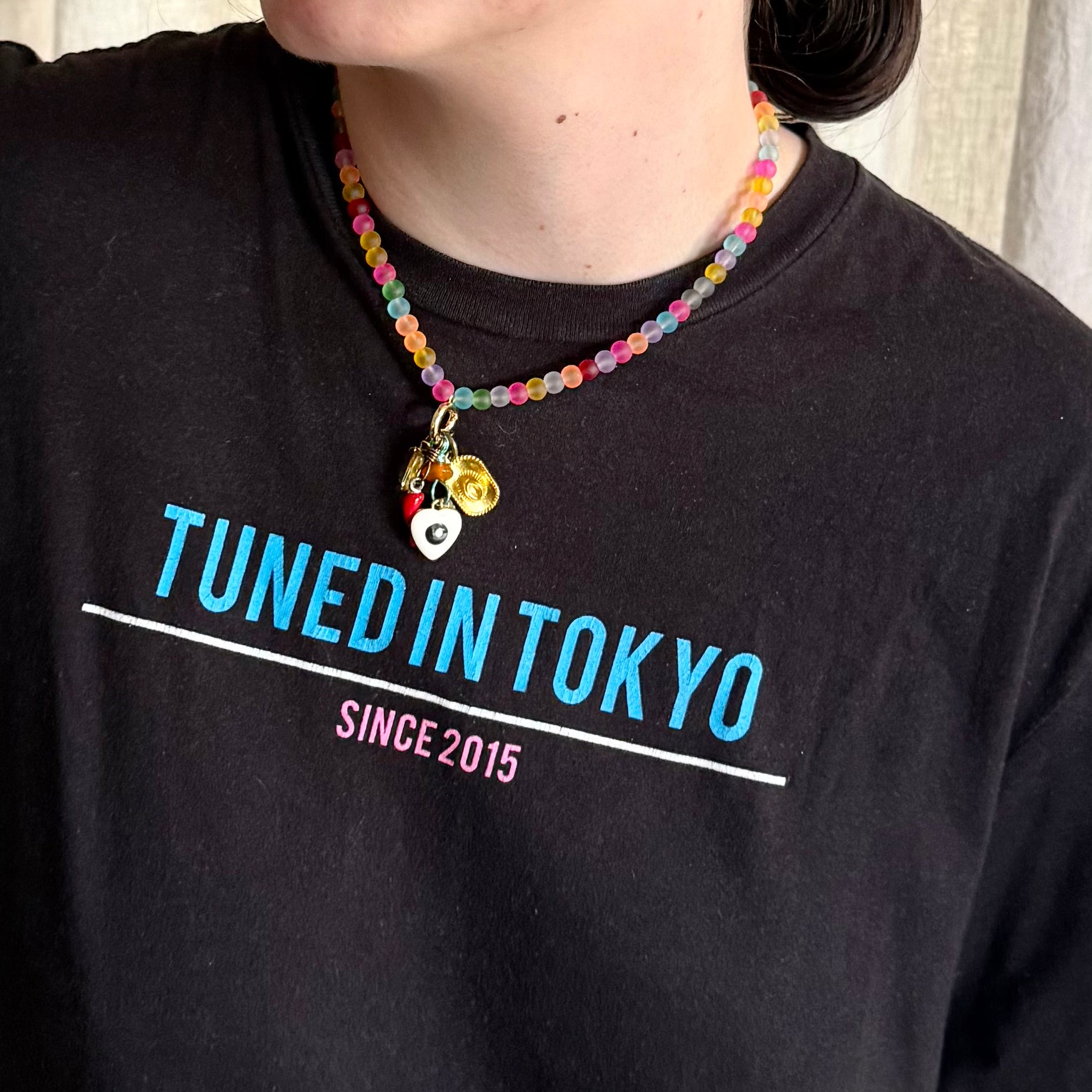 Picnic Charm Necklace - Rainbow