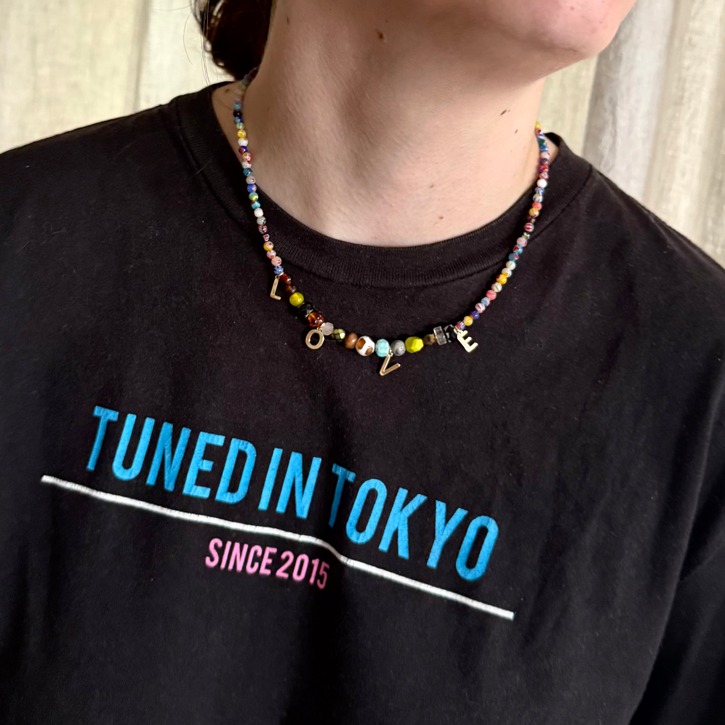 Beaded Love Necklace - Multi coloured