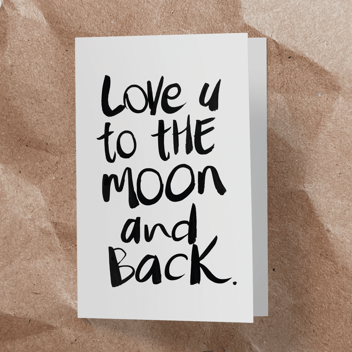 Love u to the moon and back Card - Handkarma