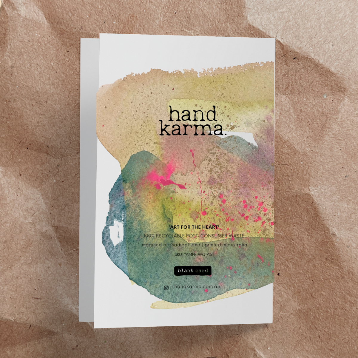 You're my funniest friend watercolour Card - Handkarma