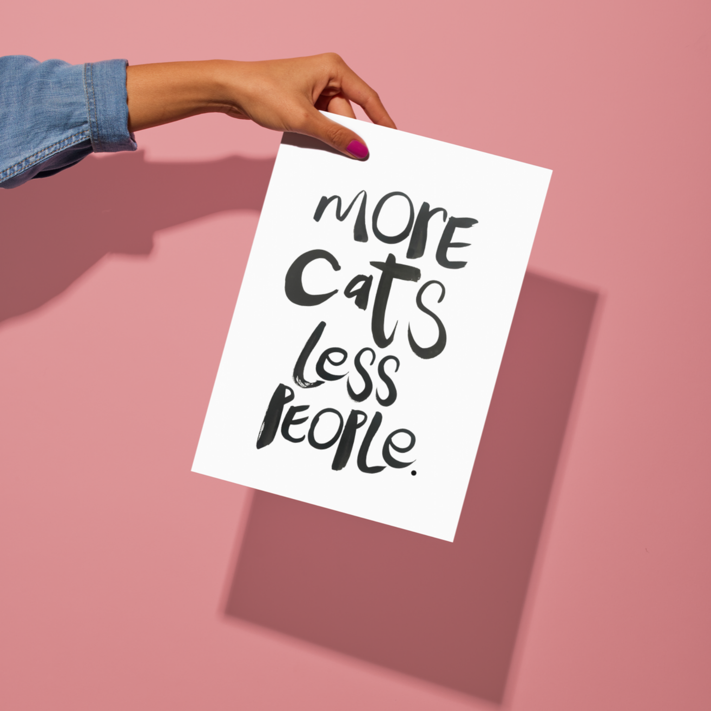 Quote A4 - More cats less people.