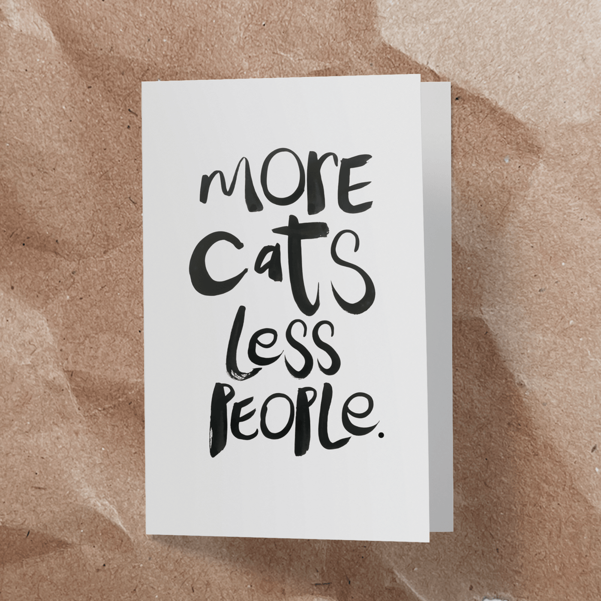 More Cats less people card - Handkarma