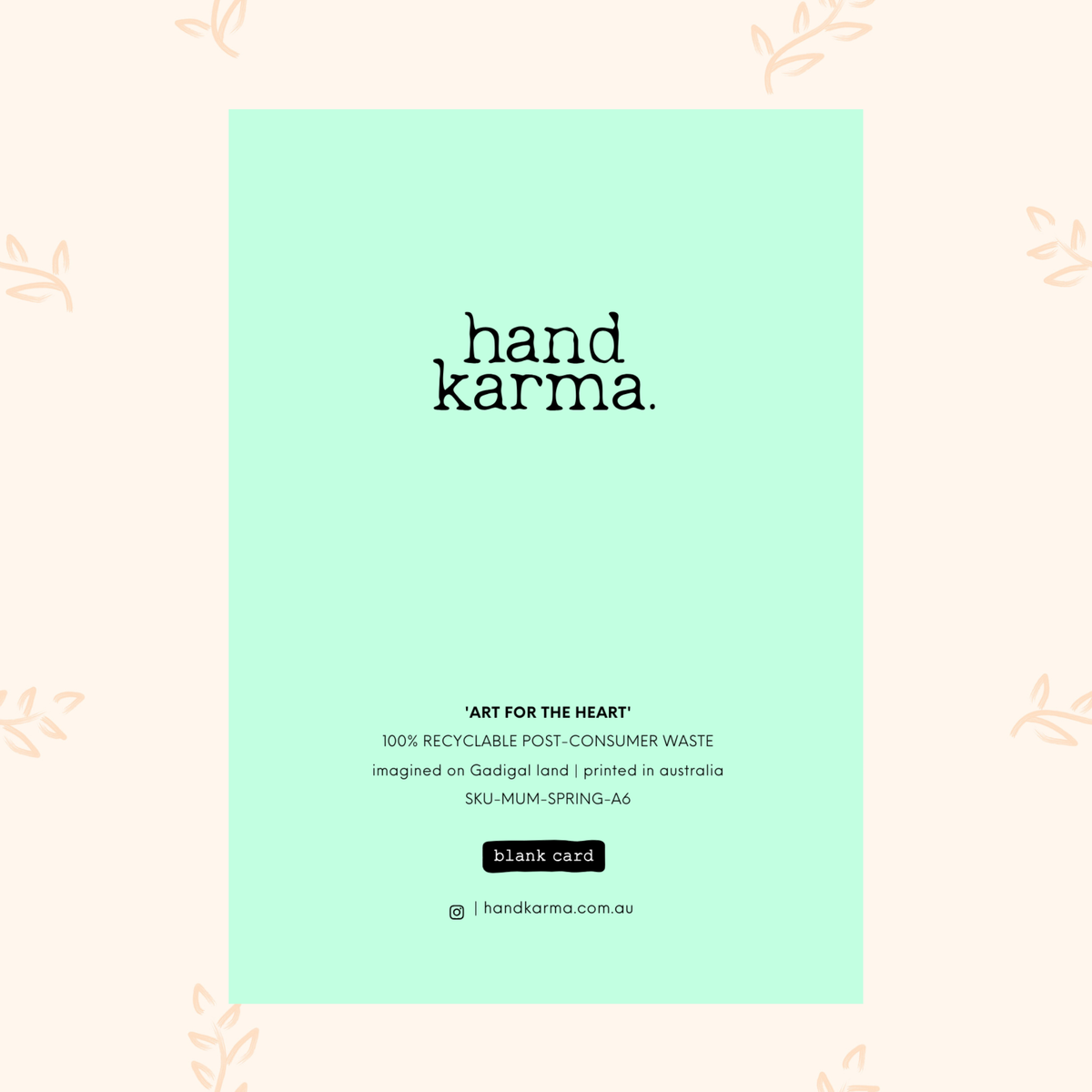 Mum Greeting Card - Handkarma