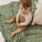 Dinos Organic Muslin Wrap Swaddle