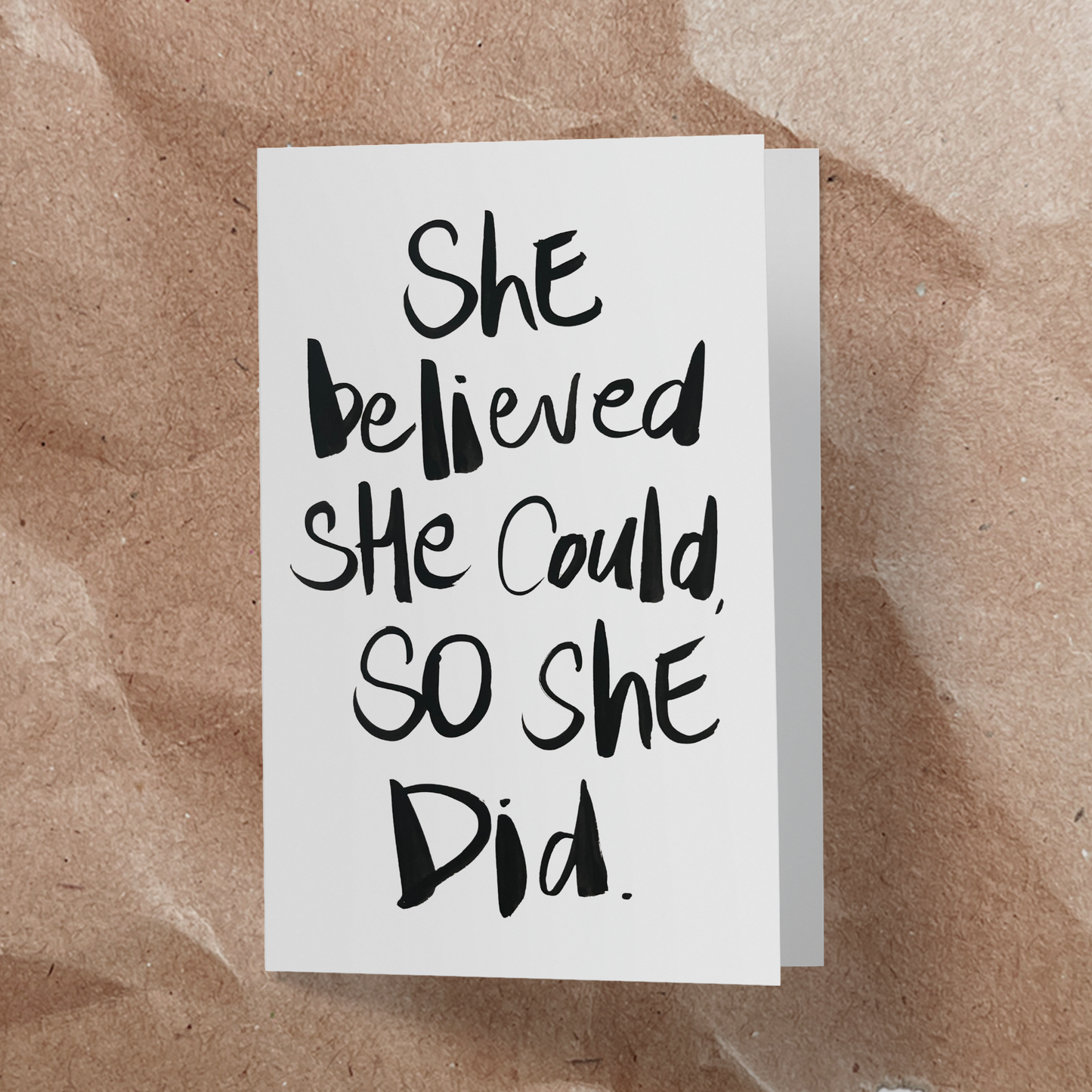 She belived she could so she did.