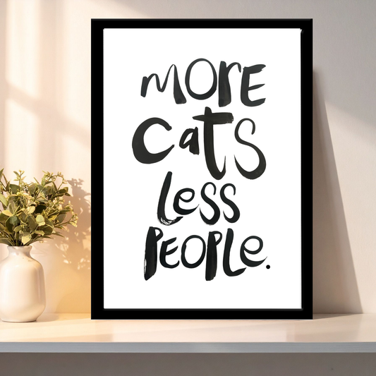 Quote A4 - More cats less people.