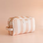 Stripe Toiletry Bag - Peach Stripe