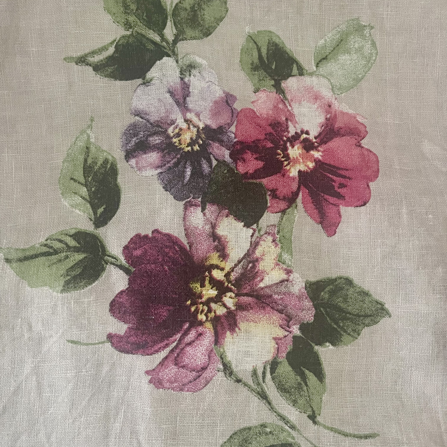 Italian Floral Linen Dress pre loved - Size XL