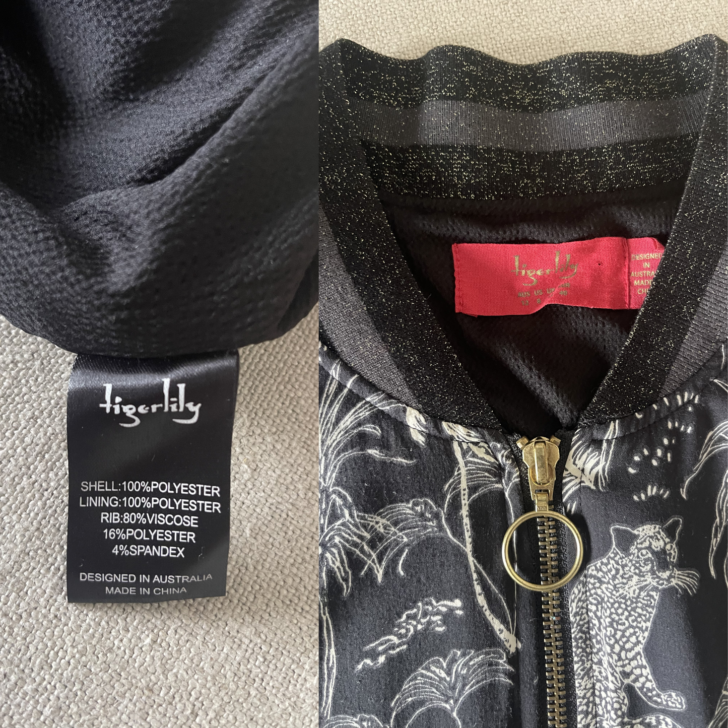 Tigerlily pre loved jacket- size 12