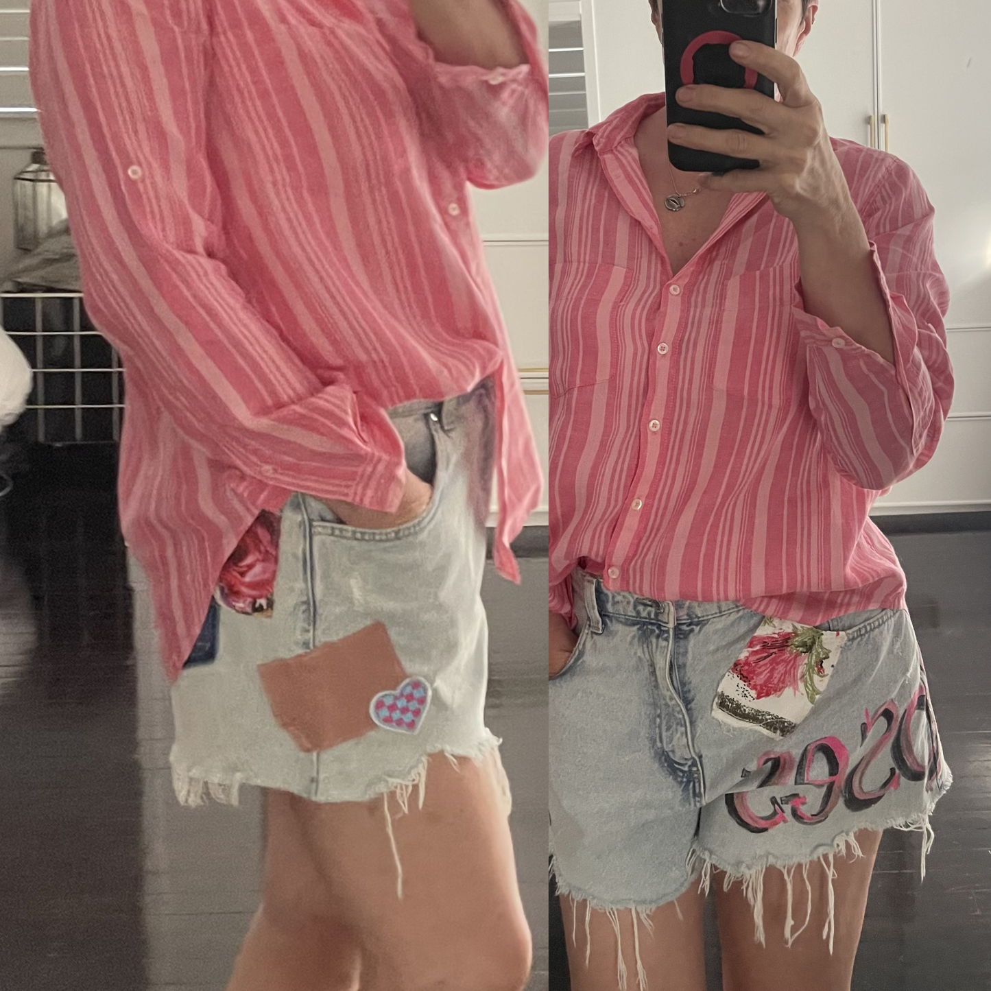 Upcycled Denim Shorts