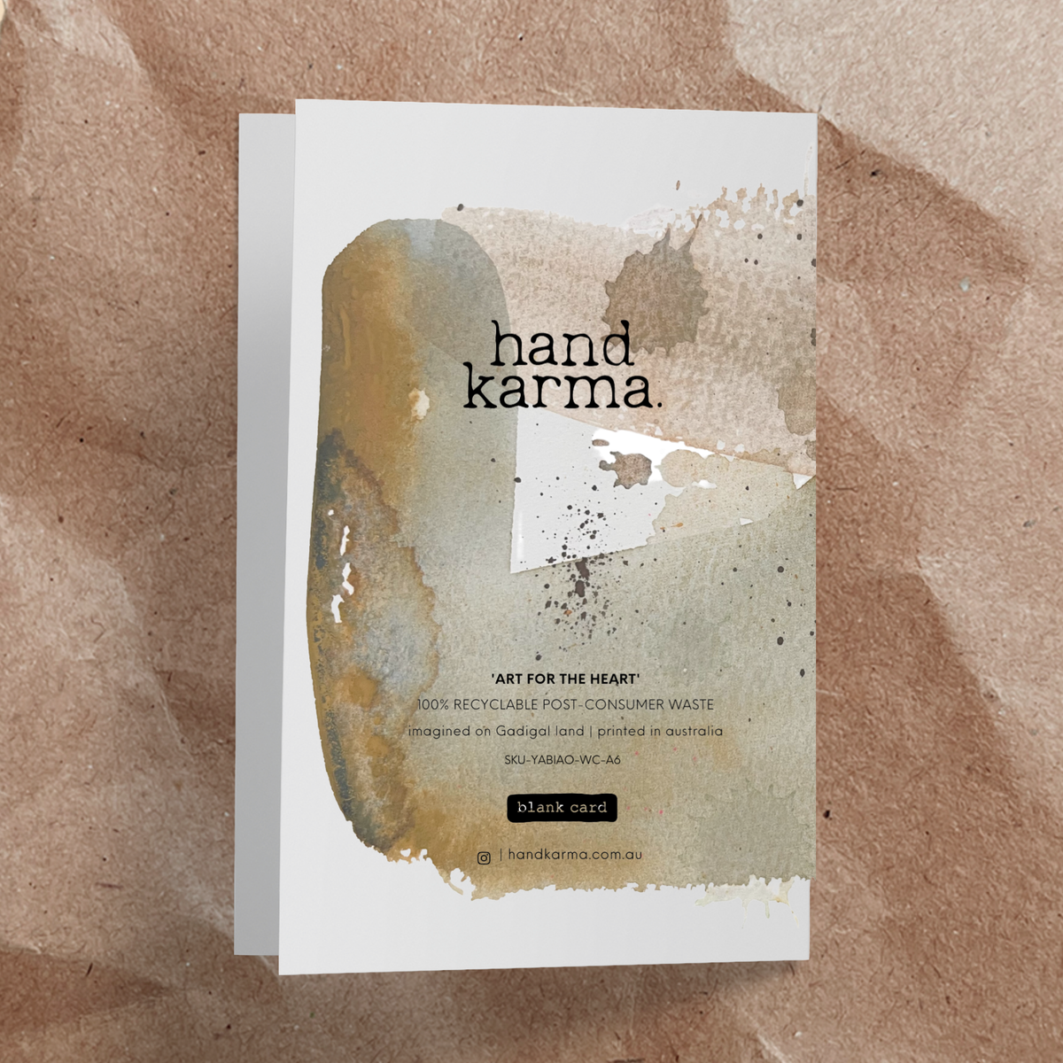 You are beautuful inside and out watercolour Card - Handkarma