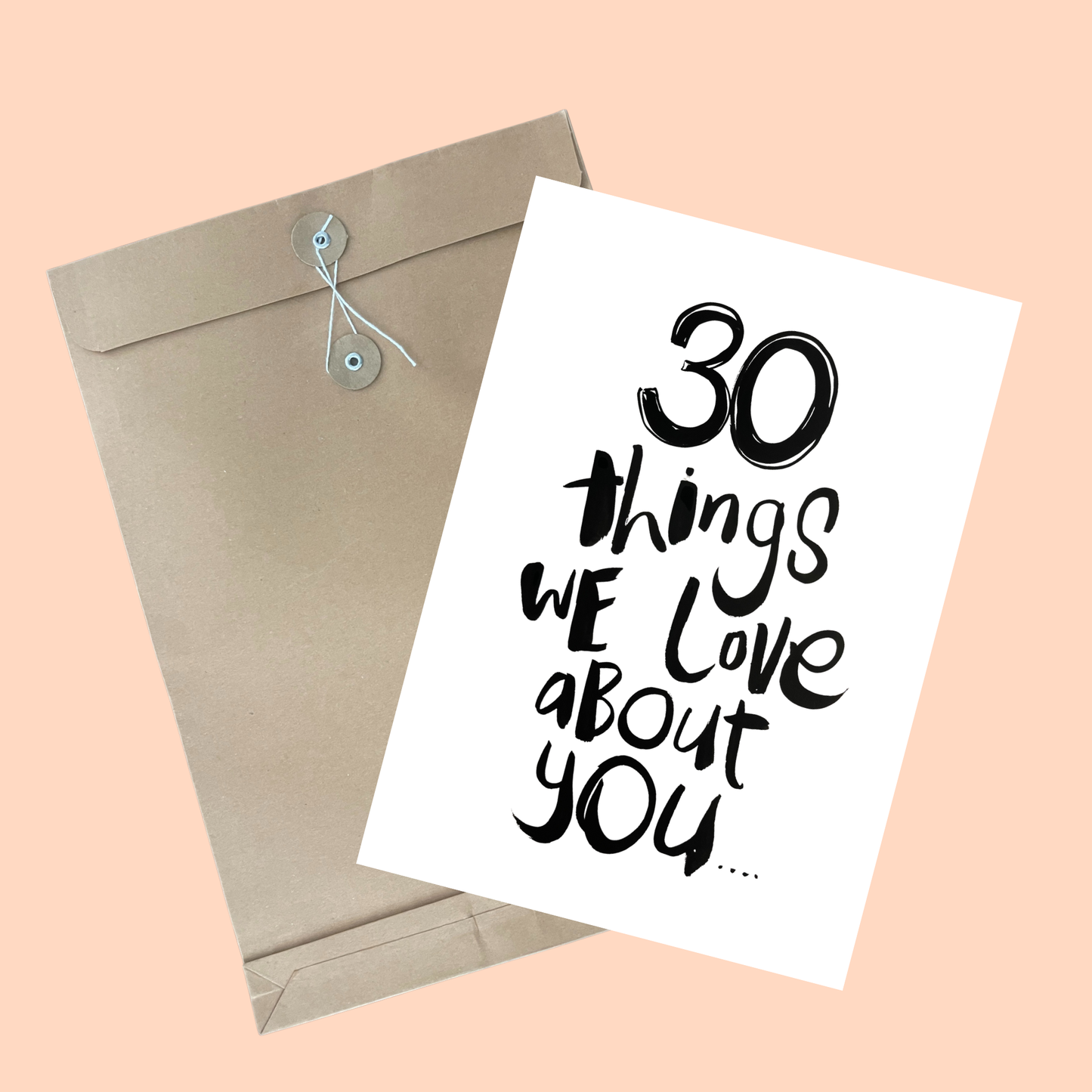 30 Birthday Things Folded card-A4