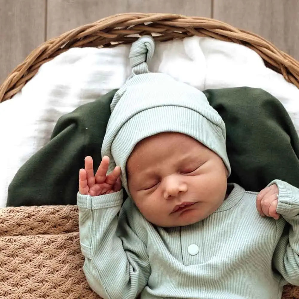 Baby Beanie Organic Cotton - Sage