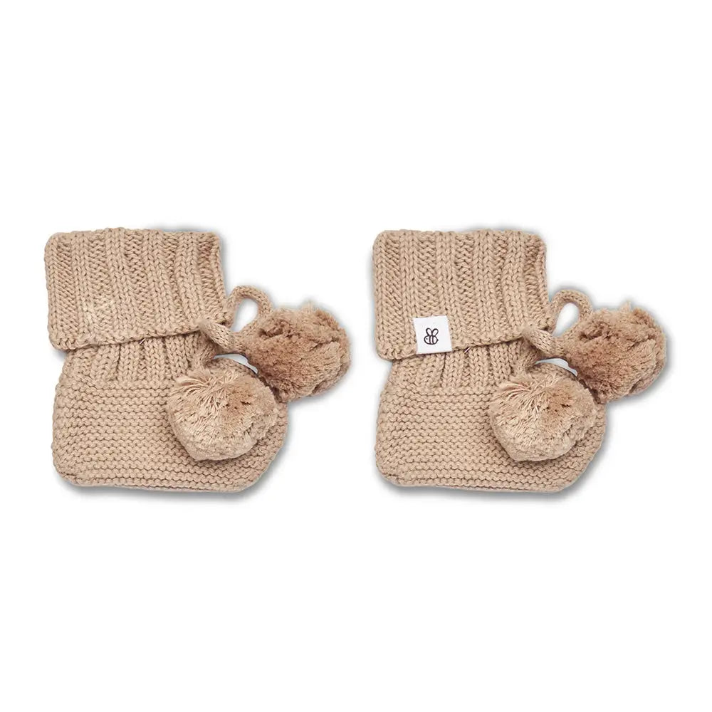 Baby Booties Organic Cotton - Beige