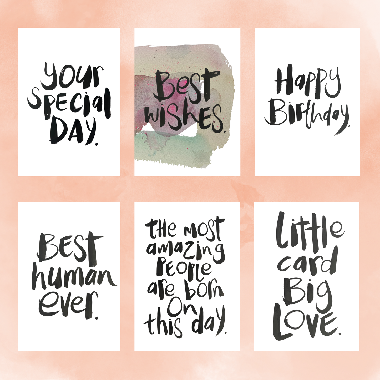 Birthday Bundle -6 Cards & Free Shipping