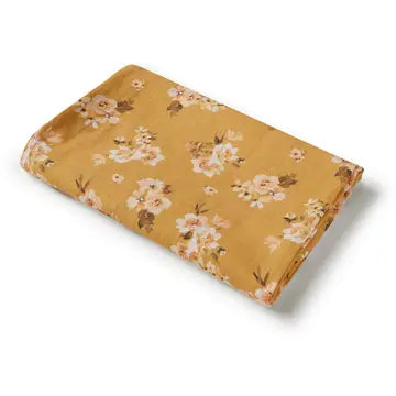 Baby Muslin Wrap Swaddle - Golden Flower