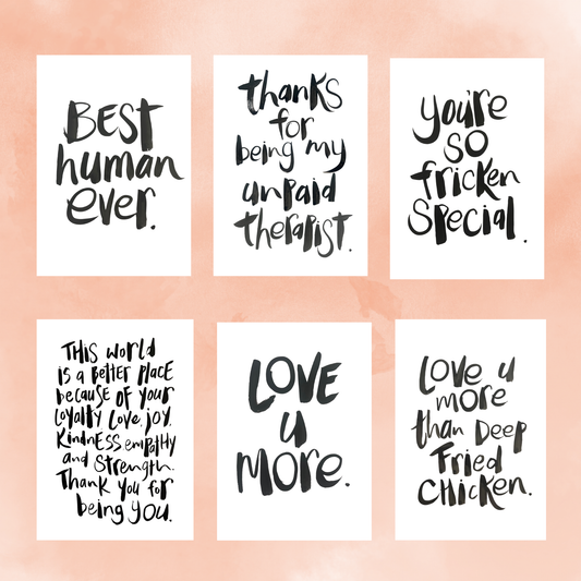 Love and Friendship Bundle - 6 Cards & Free Shipping