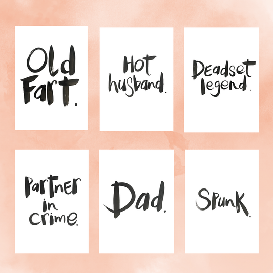 Man Card Bundle - 6 Cards & Free Shipping