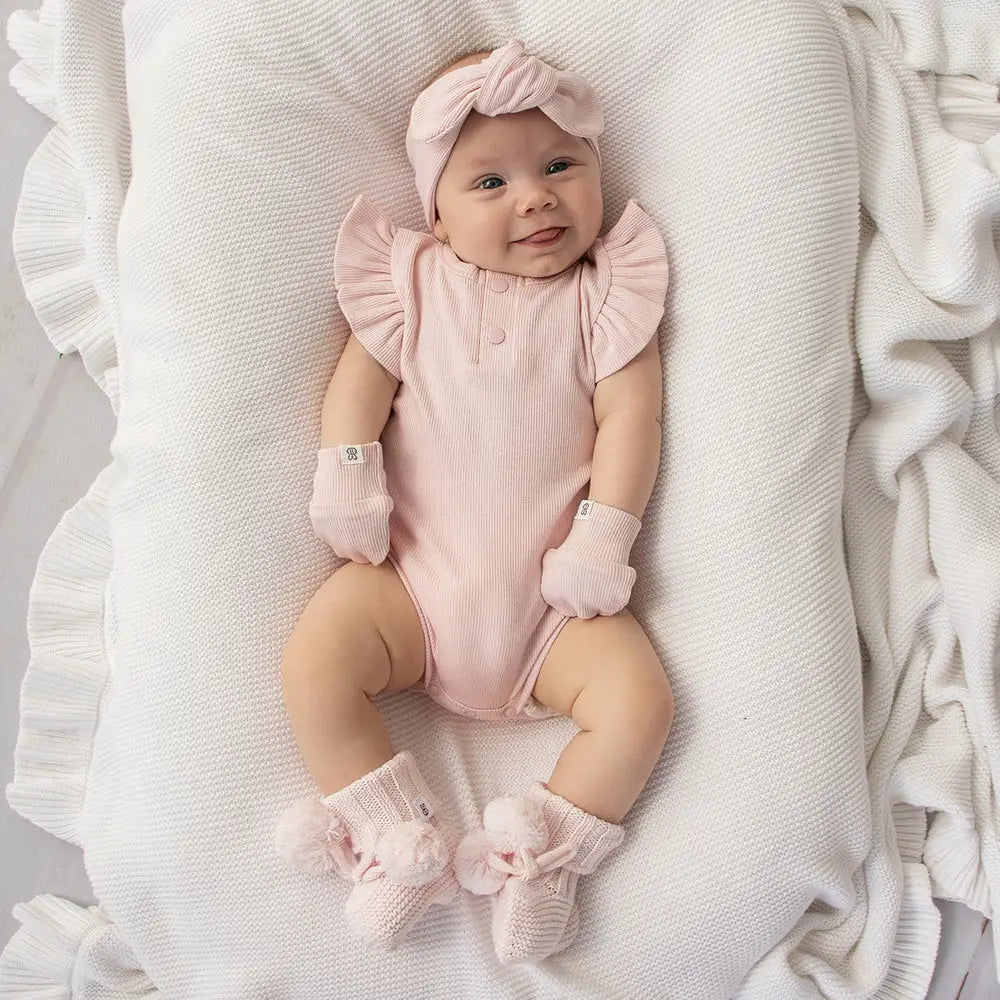 Baby Mittens - Pale Pink