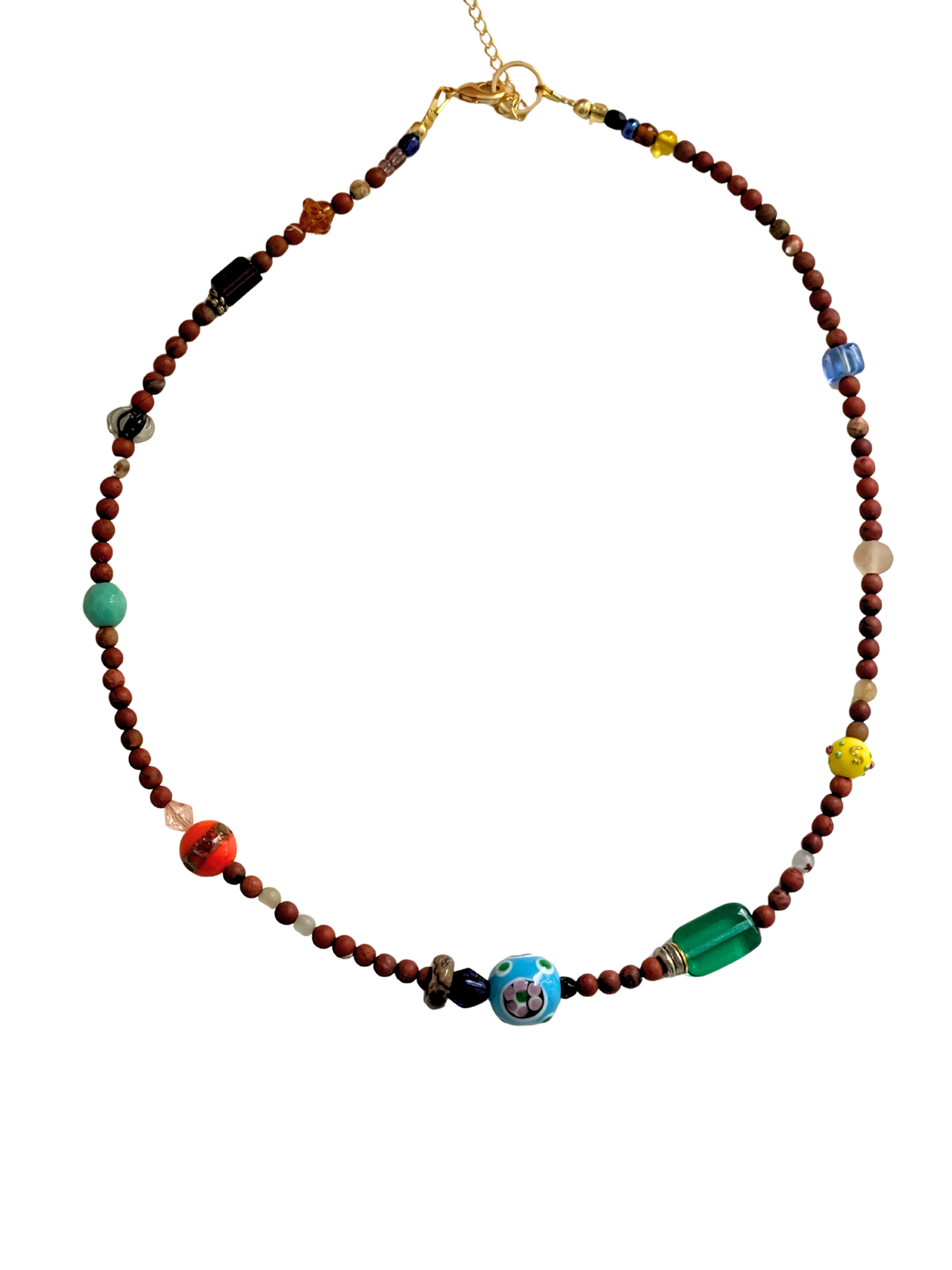 Beaded Necklace - Sunday Nights - Red Jasper